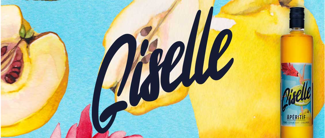 DE: glas cocktail giselle mit eis  FR: verre cocktail giselle avec glace  IT: bicchiere cocktail giselle con ghiaccio