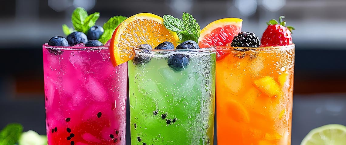 DE: glas mocktail organics red bull sommer  FR: verre mocktail organics red bull ete  IT: bicchiere mocktail organics red bull estate