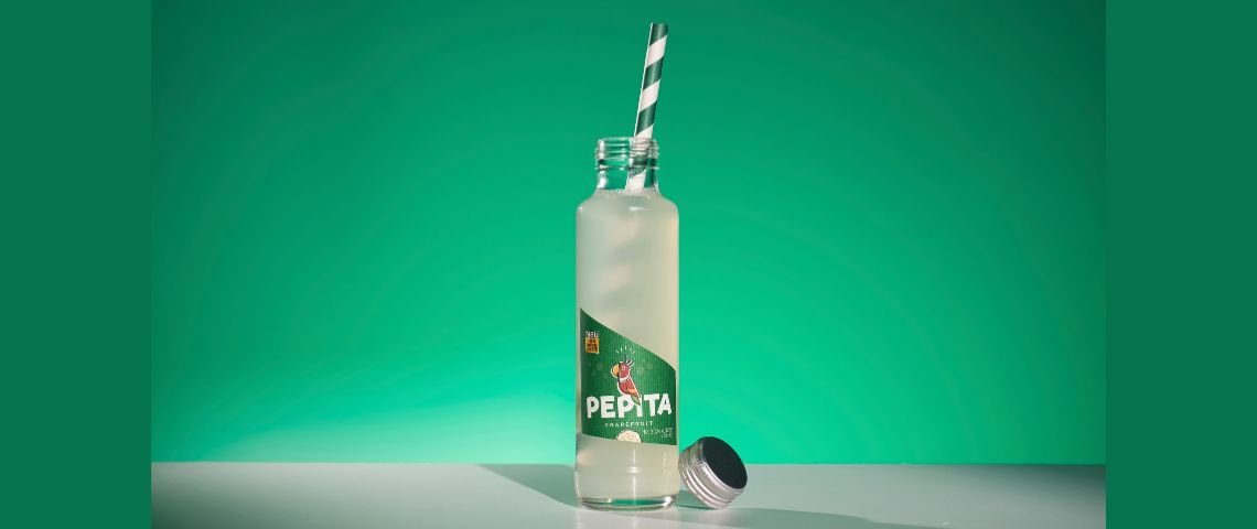 DE: flasche pepita grapefruit limonade jubiläum  FR: bouteille pepita limonade pamplemousse anniversaire  IT: bottiglia pepita limonata pompelmo anniversario