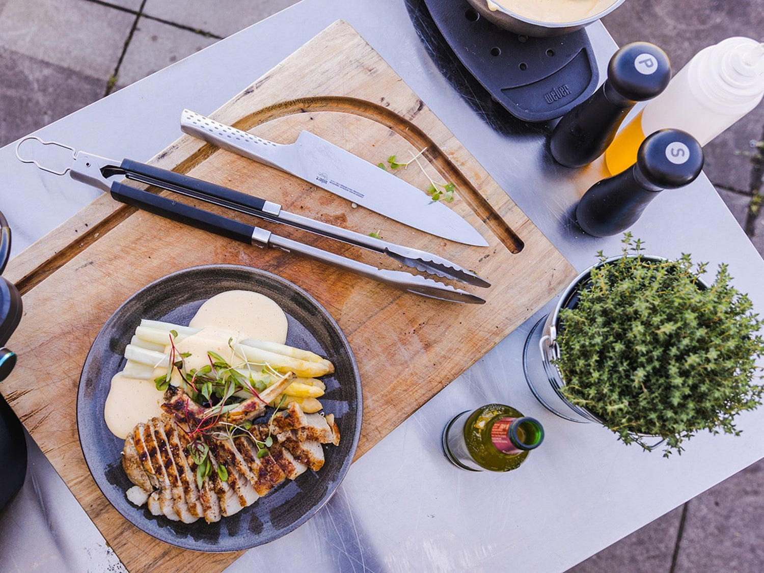 DE: gegrilltes schweinskotelette spargel rezept FR: cotelette porc grillee asperges recette IT: braciola maiale grigliata asparagi ricetta