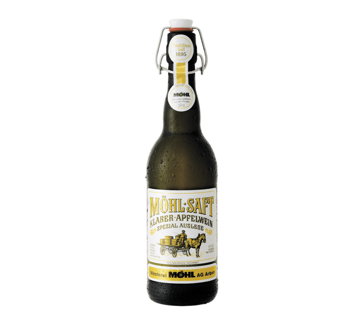 Möhl Spezialapfelwein klar Saft 50cl 15-Harasse