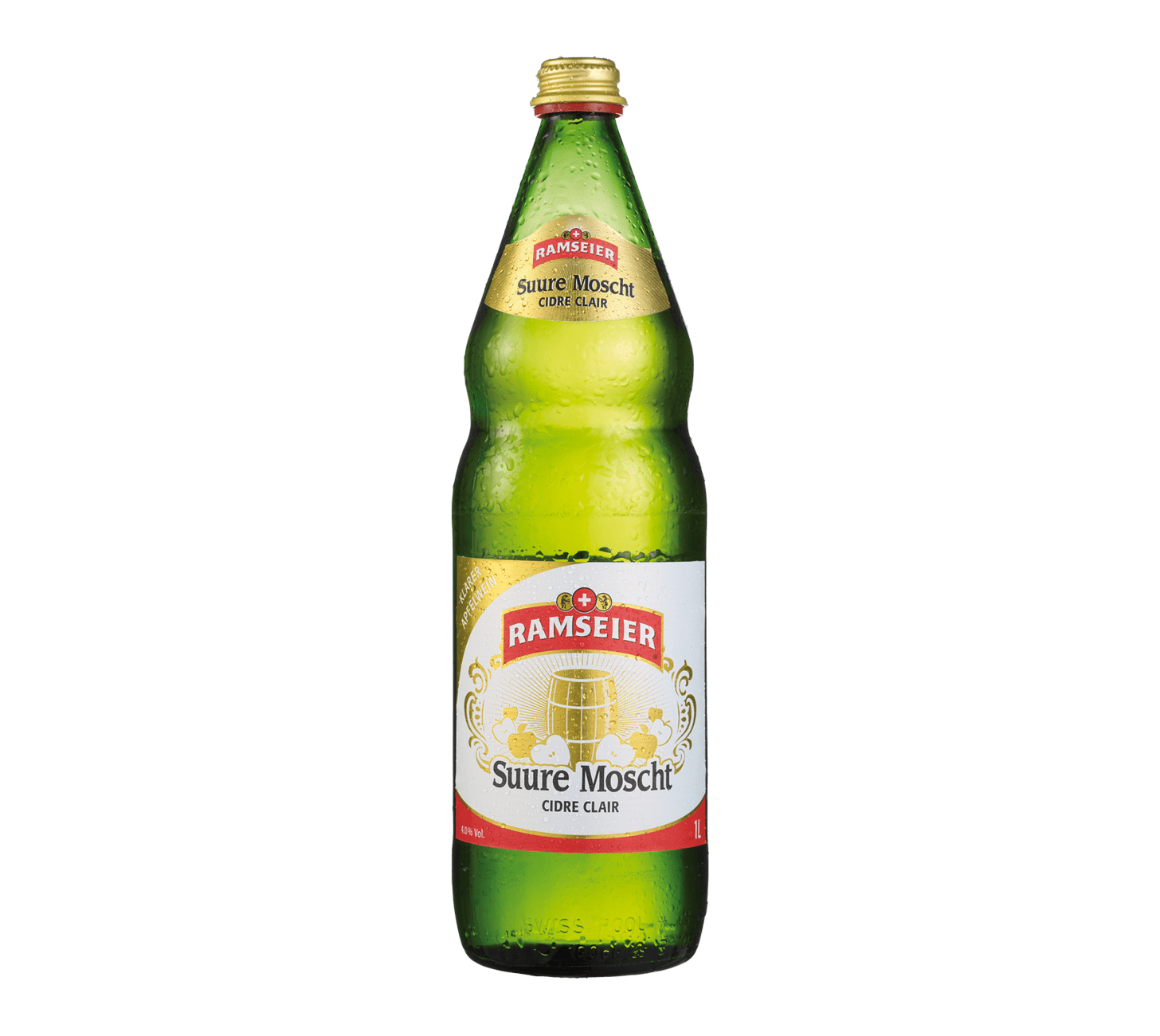 • DE: Ramseier Suure Moscht mit Alkohol 100cl 12-Harasse – traditioneller Apfelwein in Literflaschen
• FR: Ramseier Suure Moscht avec alcool 100cl 12-pack – cidre traditionnel en bouteilles d’un litre
• IT: Ramseier Suure Moscht con alcol 100cl 12-cassa – sidro tradizionale in bottiglie da un litro
Keywords: apfelwein, cider, feldschloesschen-getraenkeshop