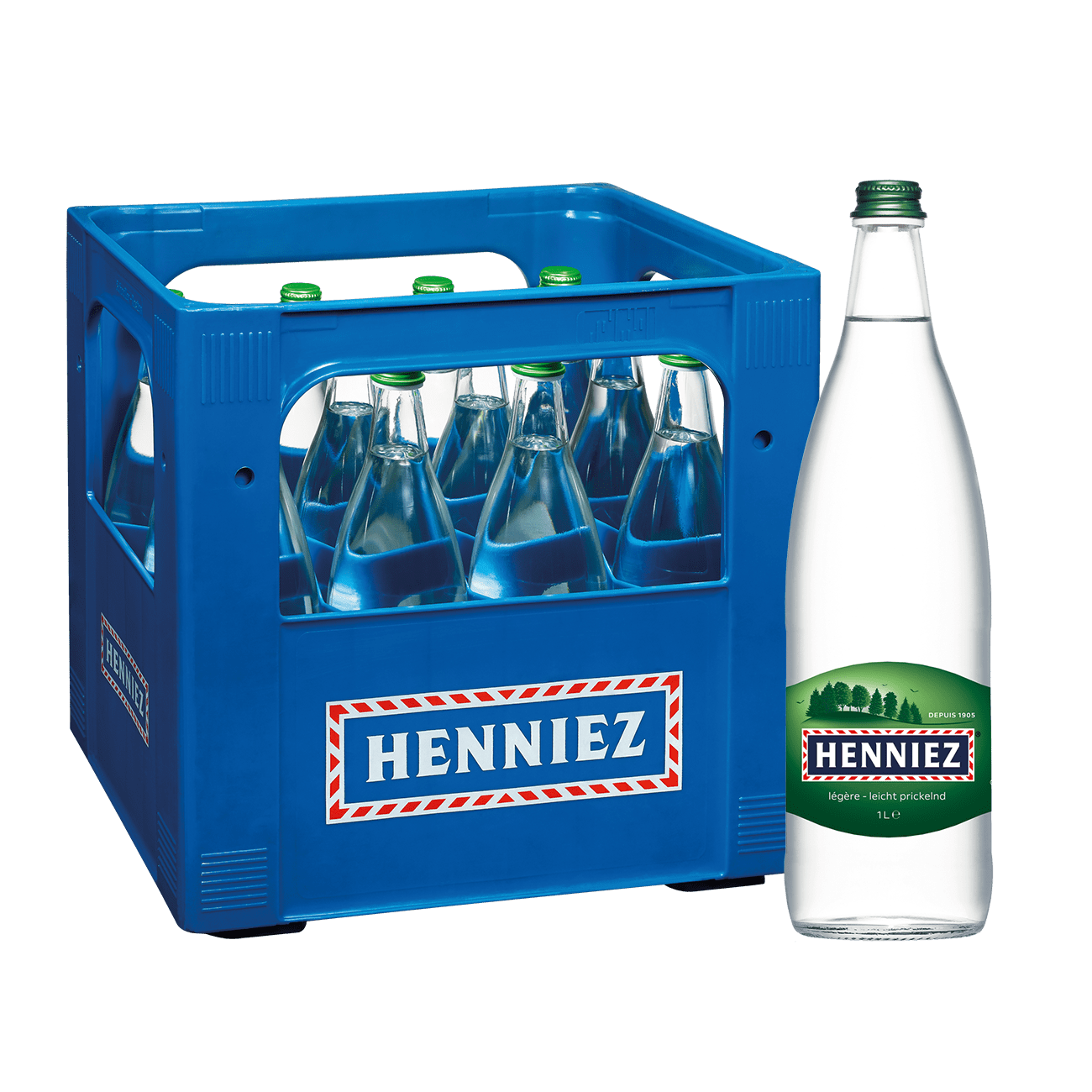 Acqua verde Henniez a bassa anidride carbonica 100 cl 12 cartoni