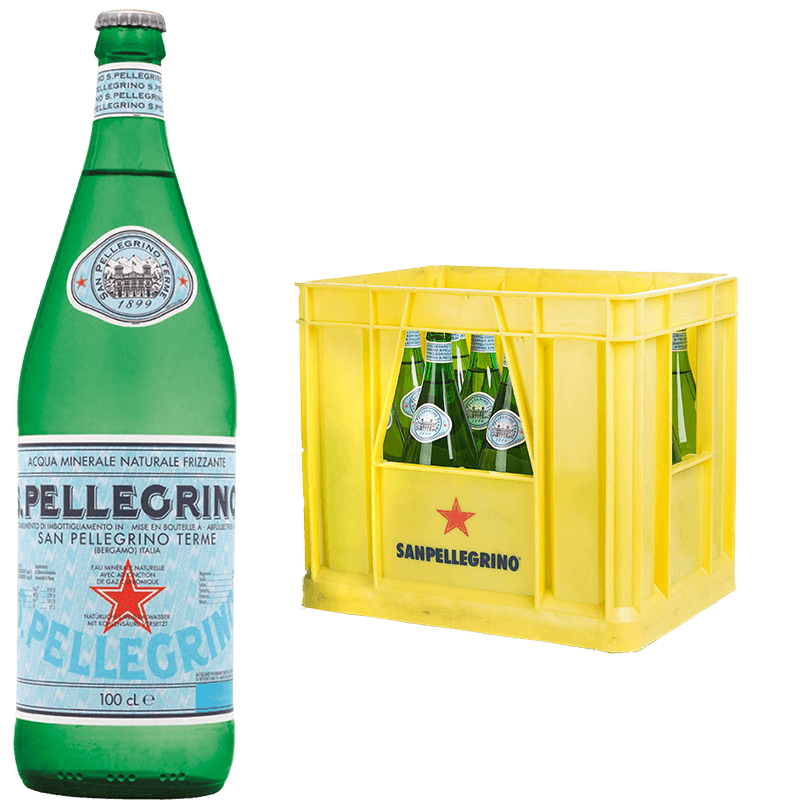 San Pellegrino mit Kohlensäure Wasser 100cl 12-Harasse