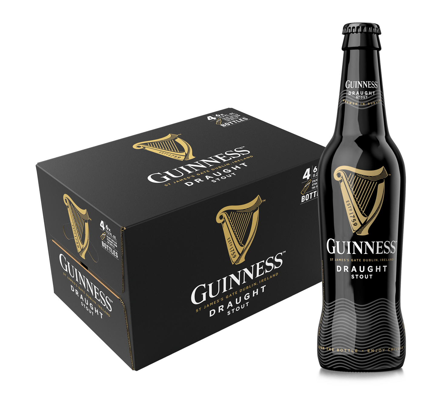 DE: Guinness Draught Bier 33cl 24-Pack – Flasche Stout Bier, cremige Schaumkrone, Vorratspack
FR: Guinness Draught Bier 33cl 24-Pack – bouteille de biere stout, mousse cremeuse, pack
IT: Guinness Draught Bier 33cl 24-Pack – bottiglia di birra stout, schiuma cremosa, confezione
Keywords: bier, stout, guinness draught, feldschloesschen-getraenkeshop