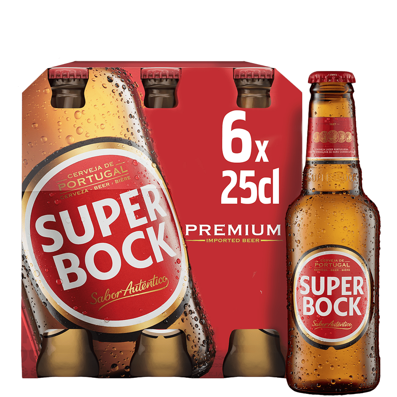 DE: Super Bock Lager Bier 25cl 6 Pack – portugiesisches Lagerbier, mild und erfrischend im kleinen Format.
Keywords: super bock lager, portugiesisches bier, feldschloesschen getraenkeshop
FR: Super Bock Lager Biere 25cl 6 Pack – biere portugaise classique, douce et rafraichissante.
Keywords: super bock lager, biere portugaise, feldschloesschen getraenkeshop
IT: Super Bock Lager Birra 25cl 6 Pack – birra portoghese classica, fresca e leggera.
Keywords: super bock lager, birra portoghese, feldschloesschen g