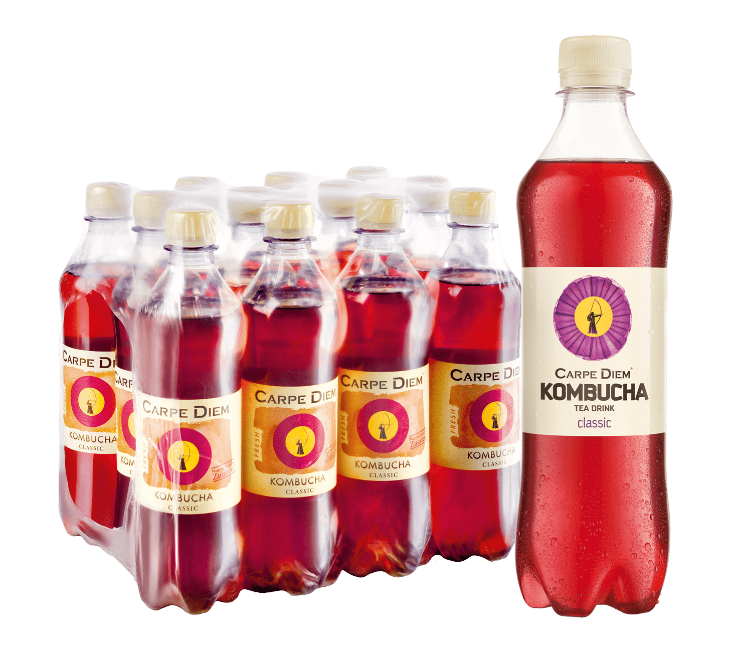 Carpe Diem Kombucha Fresh Classic Softdrink 50cl 12-Pack