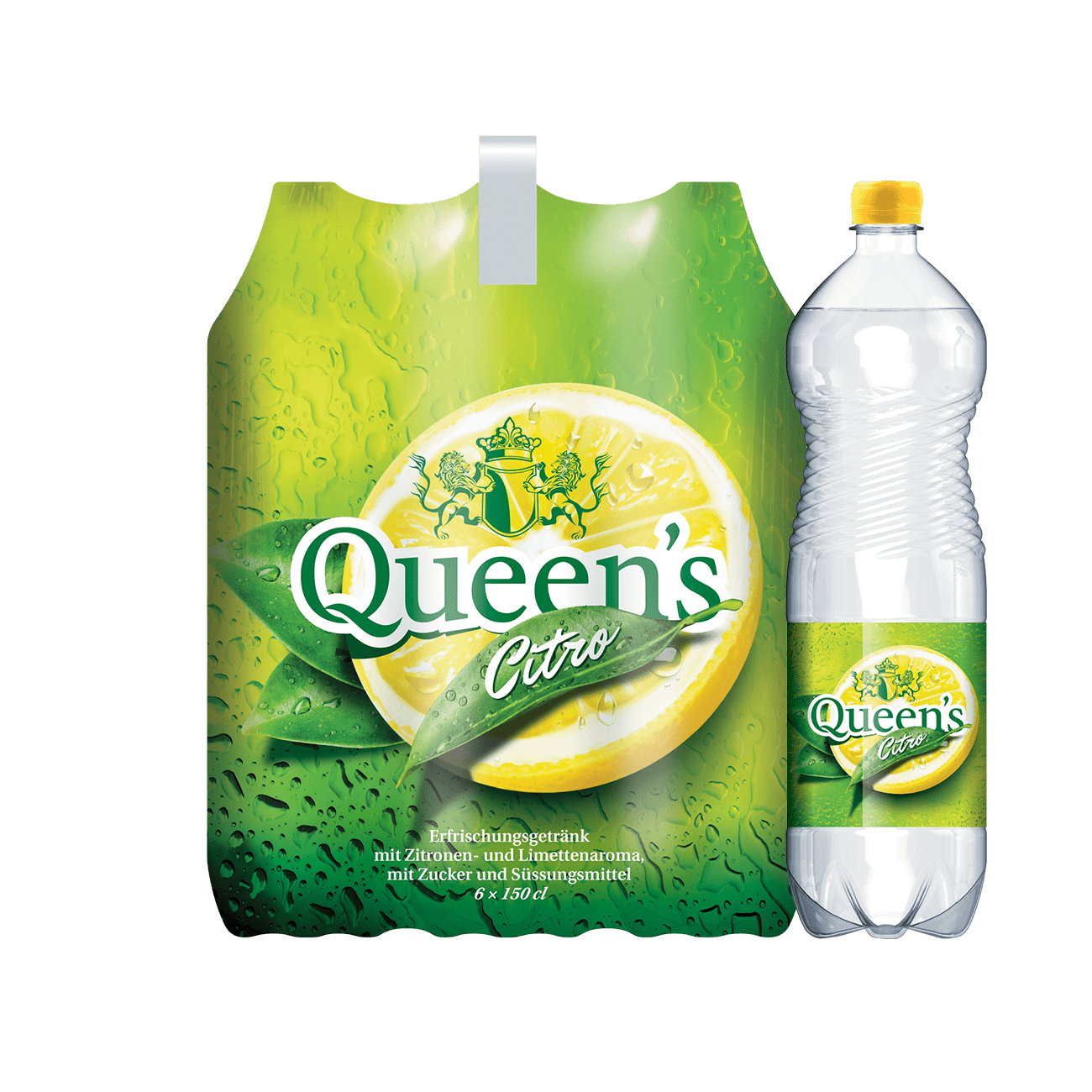 DE: Queen's Citro Softdrink 150cl 6-Pack – grosse PET Flaschen mit erfrischendem Zitronengeschmack.
Keywords: softdrink, zitronengetraenk, feldschloesschen-getraenkeshop
FR: Queen's Citro Softdrink 150cl 6-Pack – pack de grandes bouteilles de soda citron.
Keywords: soda citron, boisson gazeuse, feldschloesschen-getraenkeshop
IT: Queen's Citro Softdrink 150cl 6-Pack – confezione di grandi bottiglie di bibita al limone.
Keywords: bibita limone, softdrink, feldschloesschen-getraenkeshop