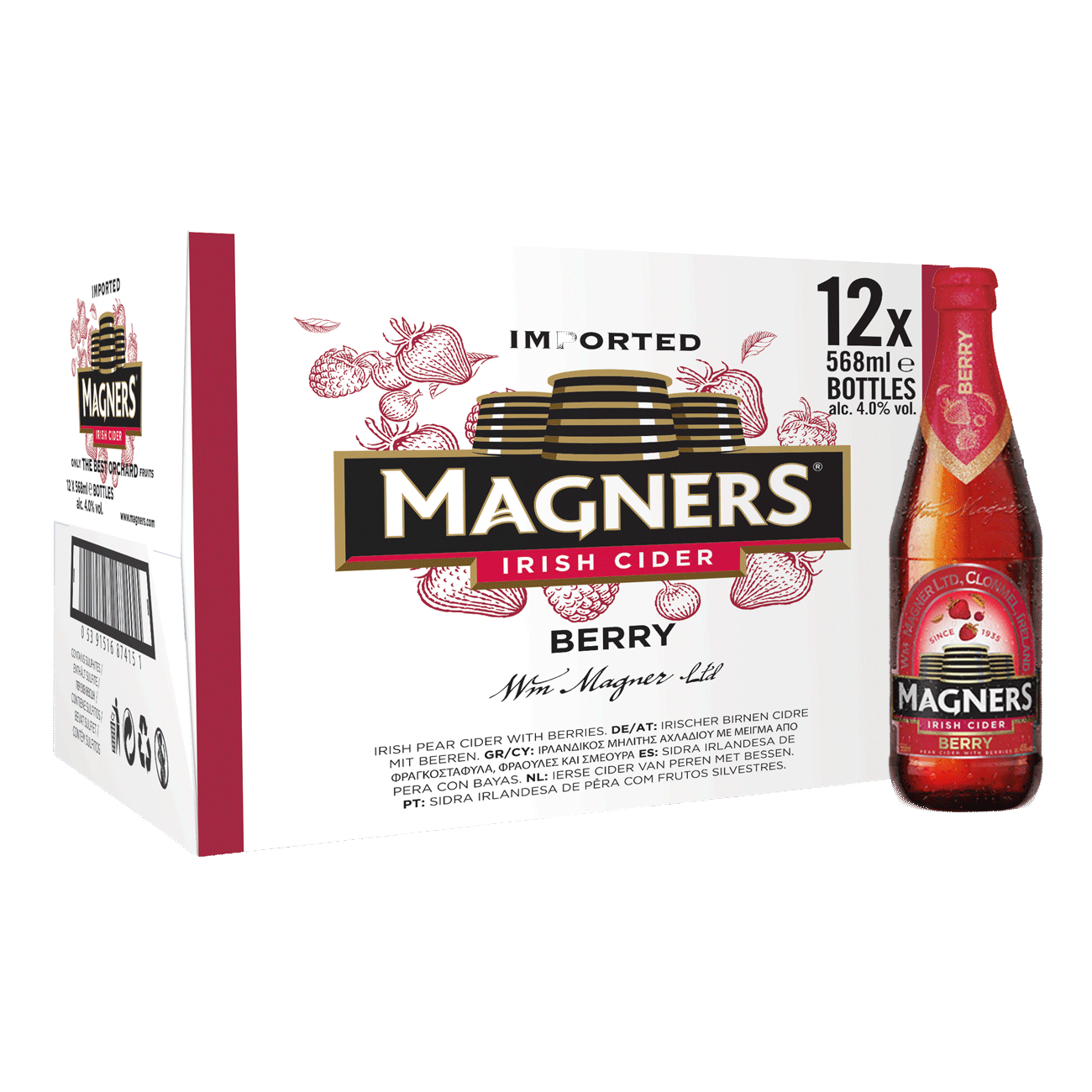 Cidre aux baies Magners 56,8 cl, pack de 12