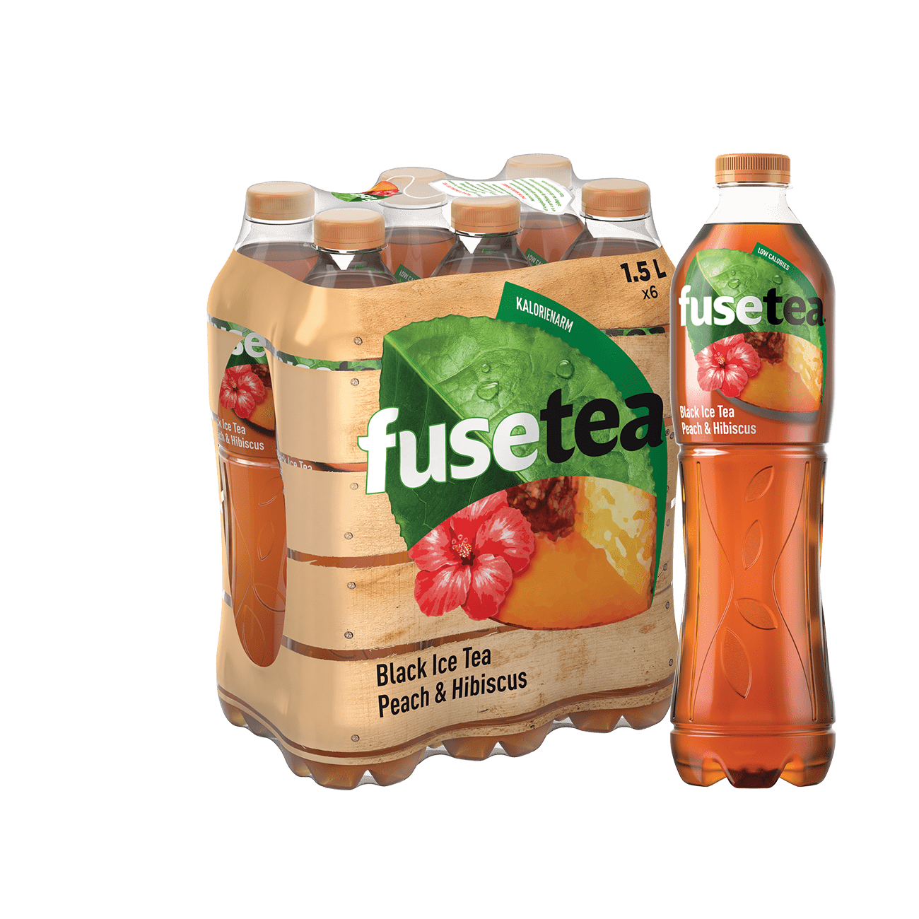 Fusetea Peach Hibiscus Eistee 150cl 6-Pack