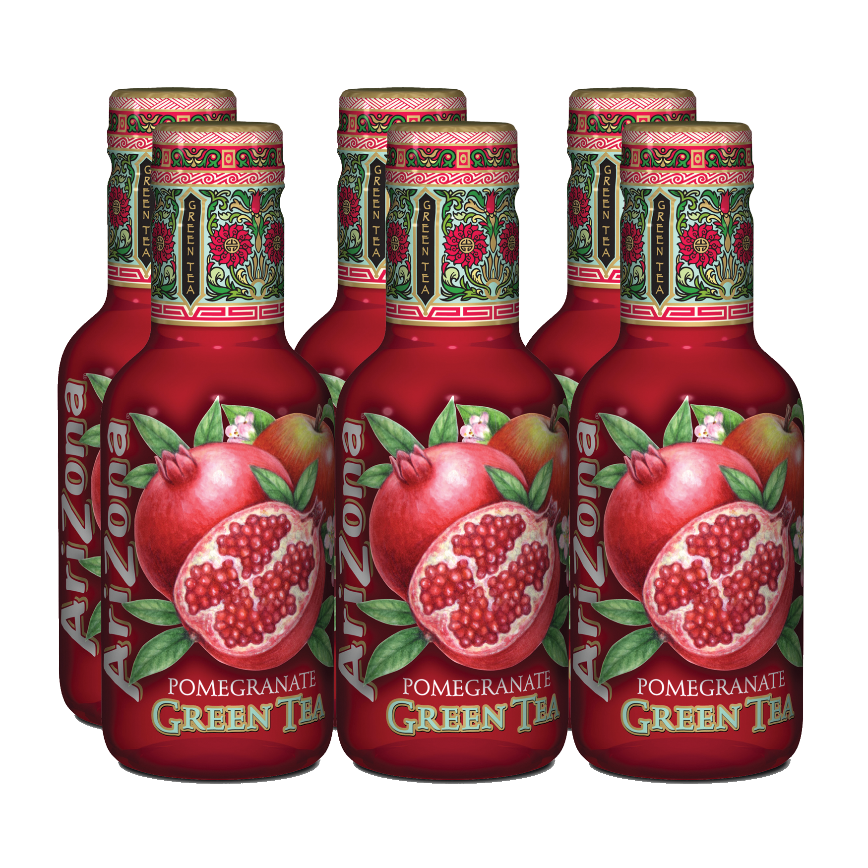 Arizona Pomegranate Green Tea Softdrink 50cl 6-Pack