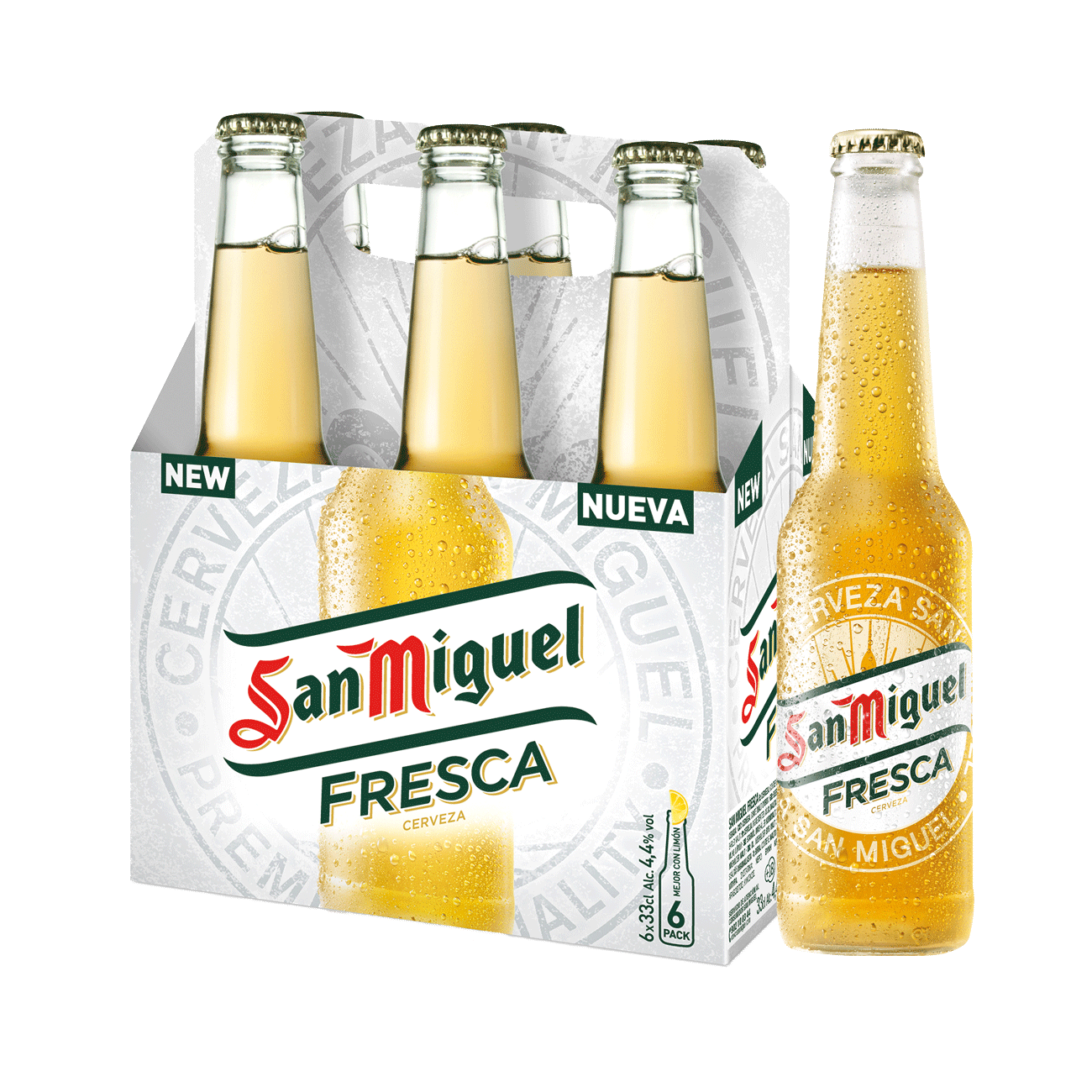 DE: San Miguel Fresca Bier 33cl 6 Pack – leichtes spanisches Bier, frisch und spritzig fuer warme Tage.
Keywords: san miguel fresca, spanisches bier, feldschloesschen getraenkeshop
FR: San Miguel Fresca Biere 33cl 6 Pack – biere espagnole legere, fraiche et petillante.
Keywords: san miguel fresca, biere espagnole, feldschloesschen getraenkeshop
IT: San Miguel Fresca Birra 33cl 6 Pack – birra spagnola fresca e leggera.
Keywords: san miguel fresca, birra spagnola, feldschloesschen getraenkeshop