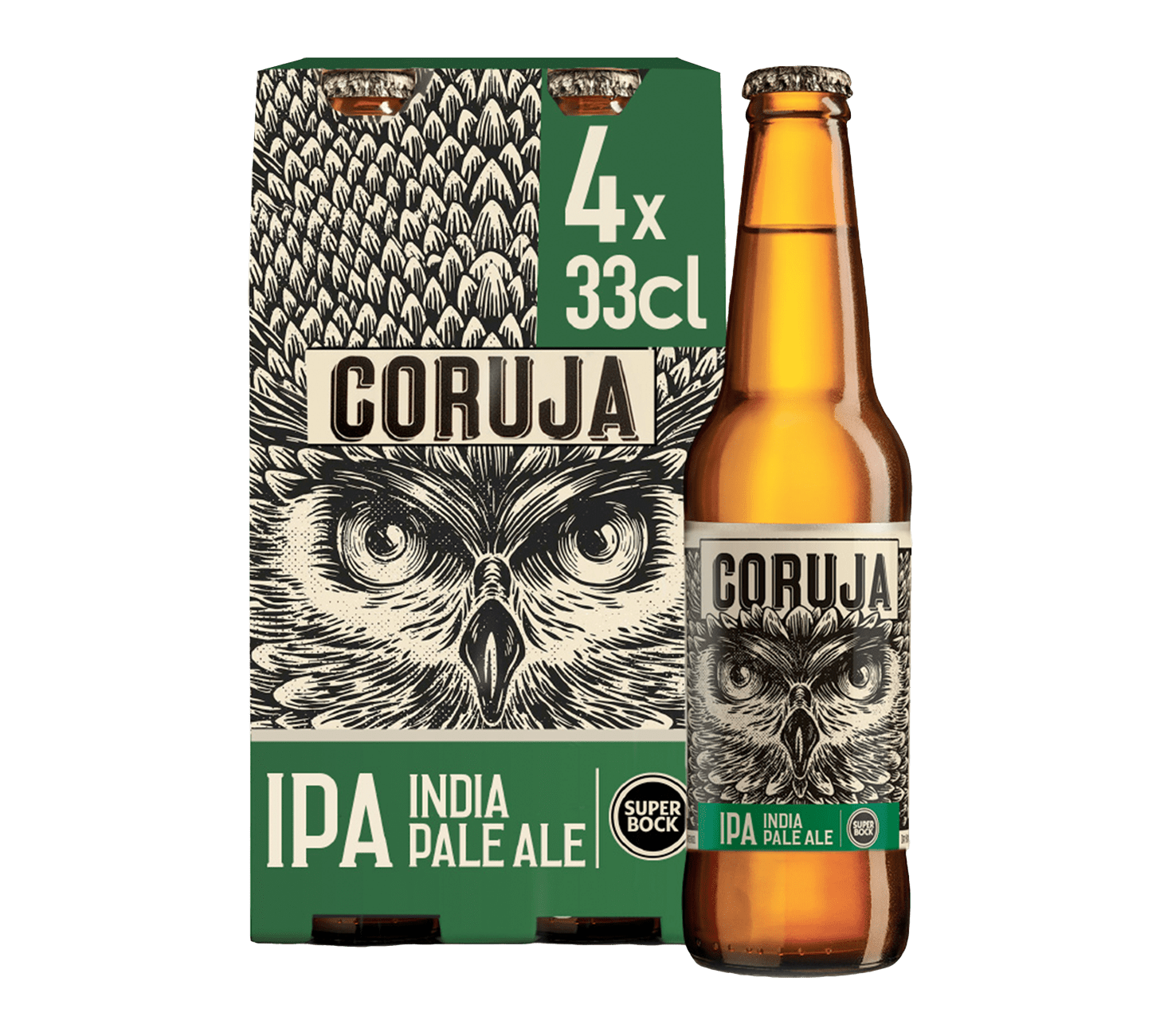 DE: Coruja IPA Bier 33cl 4 Pack – portugiesisches India Pale Ale mit intensivem Hopfenaroma.
Keywords: coruja ipa, india pale ale, feldschloesschen getraenkeshop
FR: Coruja IPA Biere 33cl 4 Pack – biere portugaise IPA, aromatique et houblonnee.
Keywords: coruja ipa, biere ipa, feldschloesschen getraenkeshop
IT: Coruja IPA Birra 33cl 4 Pack – birra portoghese IPA con aroma intenso di luppolo.
Keywords: coruja ipa, birra ipa, feldschloesschen getraenkeshop