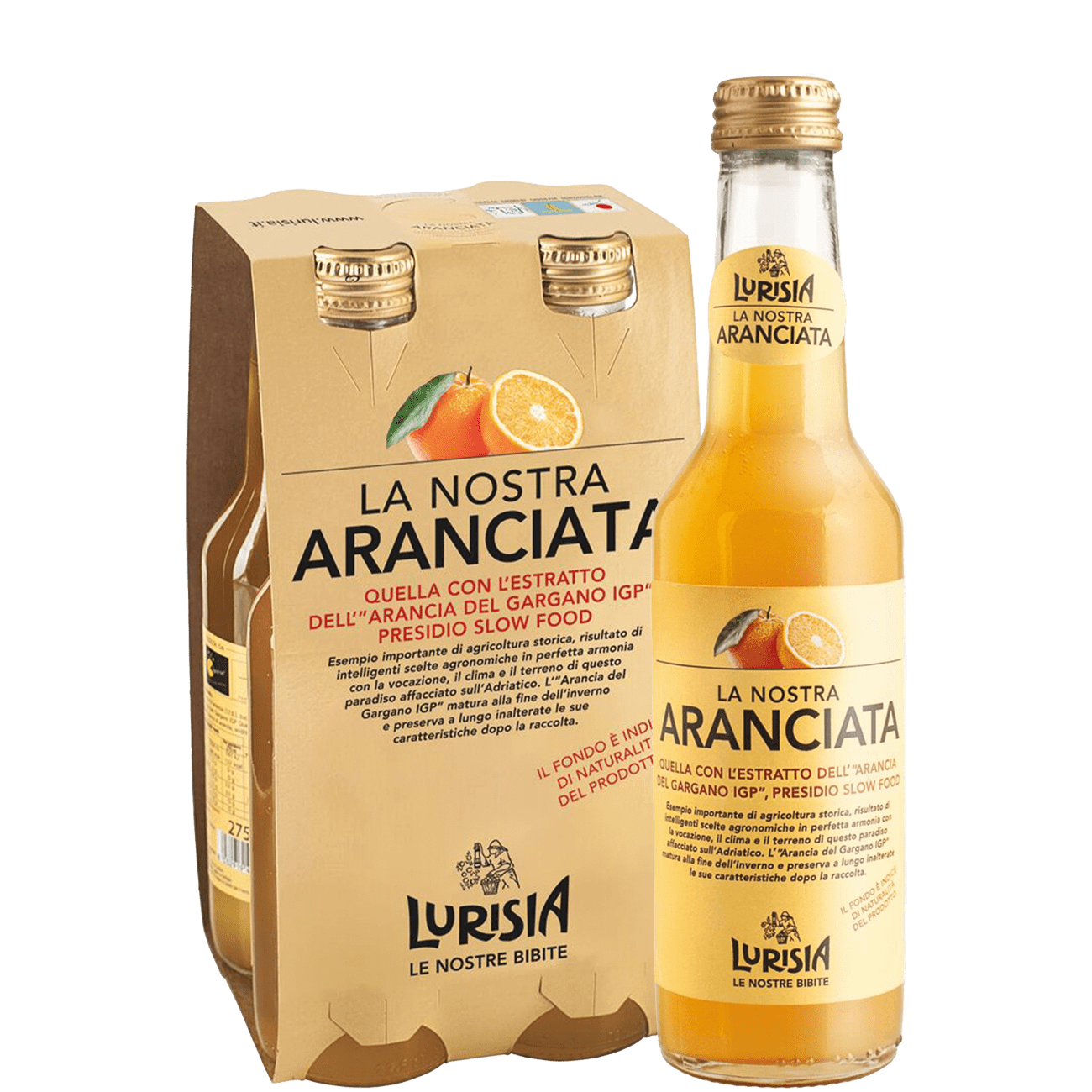 Lurisia La Nostra Aranciata Softdrink 27.5cl 4-Pack