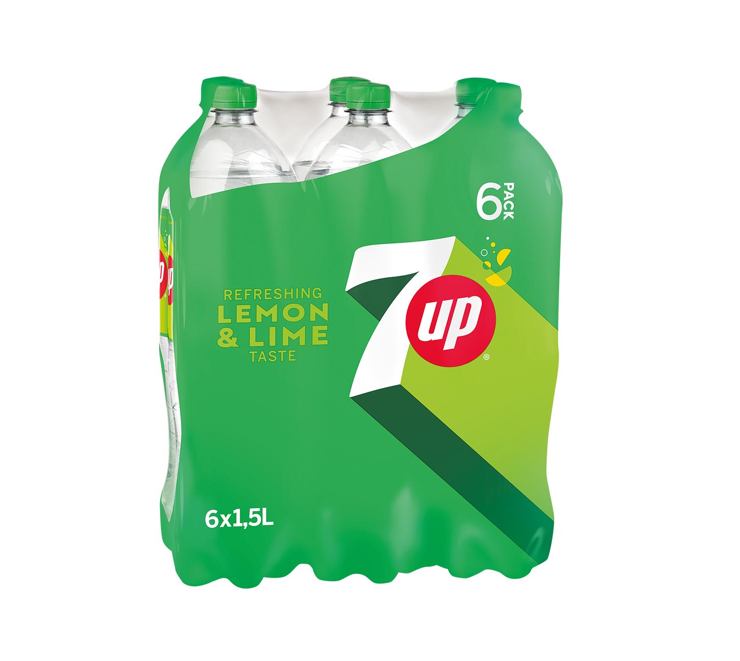 DE: 7UP Softdrink PET 150cl 6-Pack, originale Zitronen-Limetten-Limonade, spritzig frisch im Grossformat, ideal für Haushalt und Vorrat, vor neutralem Hintergrund.
FR: 7UP boisson PET 150cl pack de 6, limonade originale citron-citron vert, fraîche et pétillante en grand format, sur fond neutre.
IT: 7UP soft drink PET 150cl confezione da 6, limonata originale al limone e lime, fresca e frizzante in formato grande, su sfondo neutro.
Keywords: 7up 150cl, limonade, pet