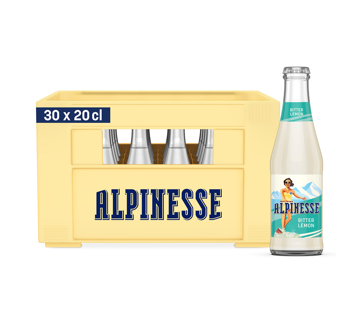 DE: Alpinesse Bitter Lemon, MHI – erfrischender Softdrink 20cl, Harasse
FR: Alpinesse Bitter Lemon, MHI – boisson gazeuse citronnée 20cl caisse
IT: Alpinesse Bitter Lemon, MHI – bevanda frizzante al limone amaro 20cl cassa