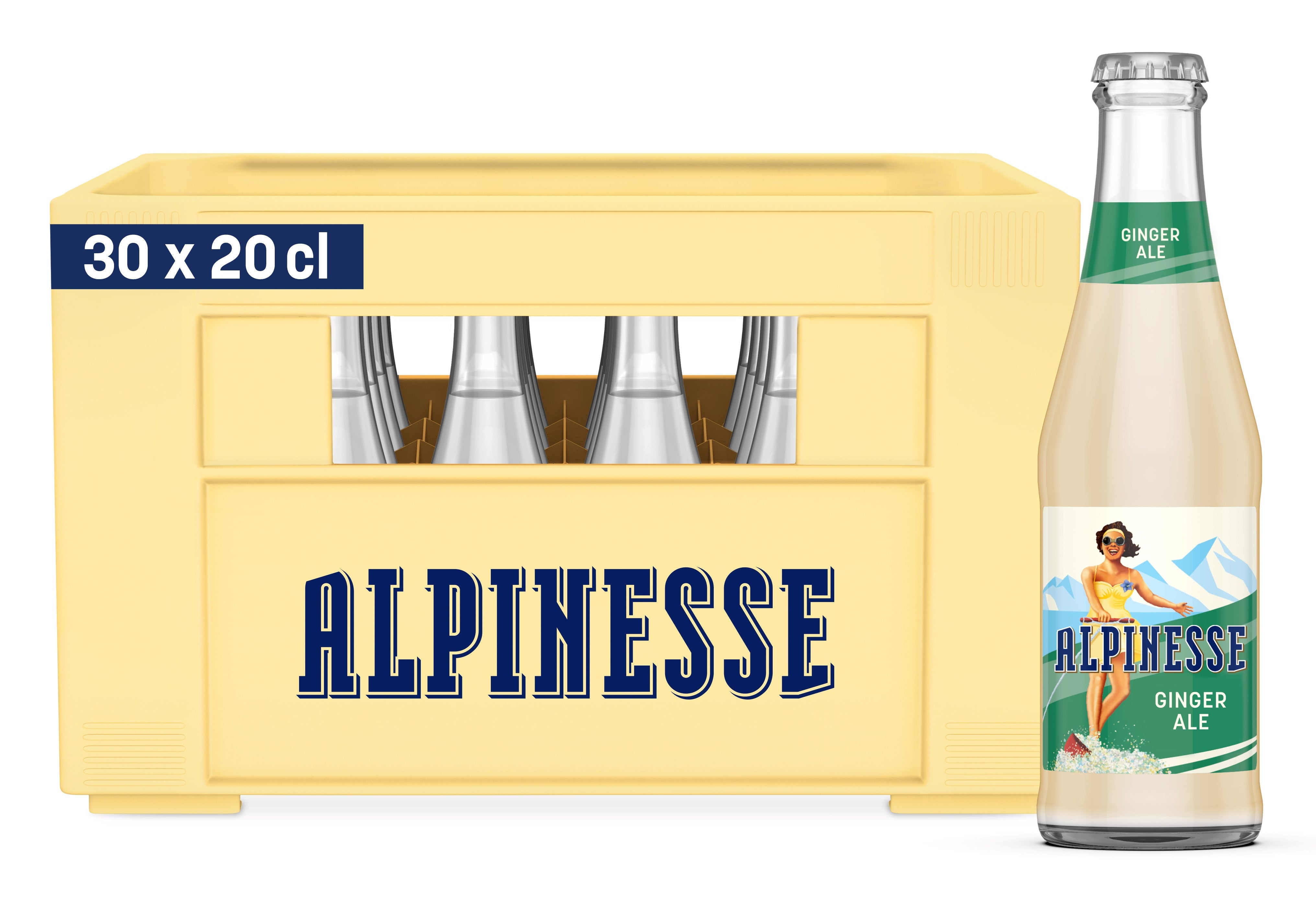 DE: Alpinesse Ginger Ale – erfrischender Softdrink 20cl, Harasse
FR: Alpinesse Ginger Ale – boisson gazeuse gingembre 20cl caisse
IT: Alpinesse Ginger Ale – bevanda frizzante allo zenzero 20cl cassa