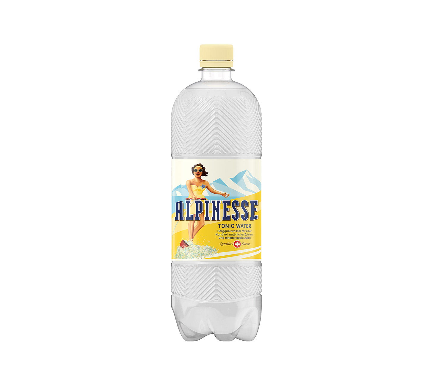 DE: Alpinesse Tonic Water 100cl PET – erfrischendes Tonic mit Bitterkeit und alpiner Chinin-Note.
FR: Alpinesse Tonic Water 100cl PET – tonic rafraîchissant au goût amer et à la quinine alpine.
IT: Alpinesse Tonic Water 100cl PET – tonic rinfrescante con amarezza ed elegante nota di chinino.