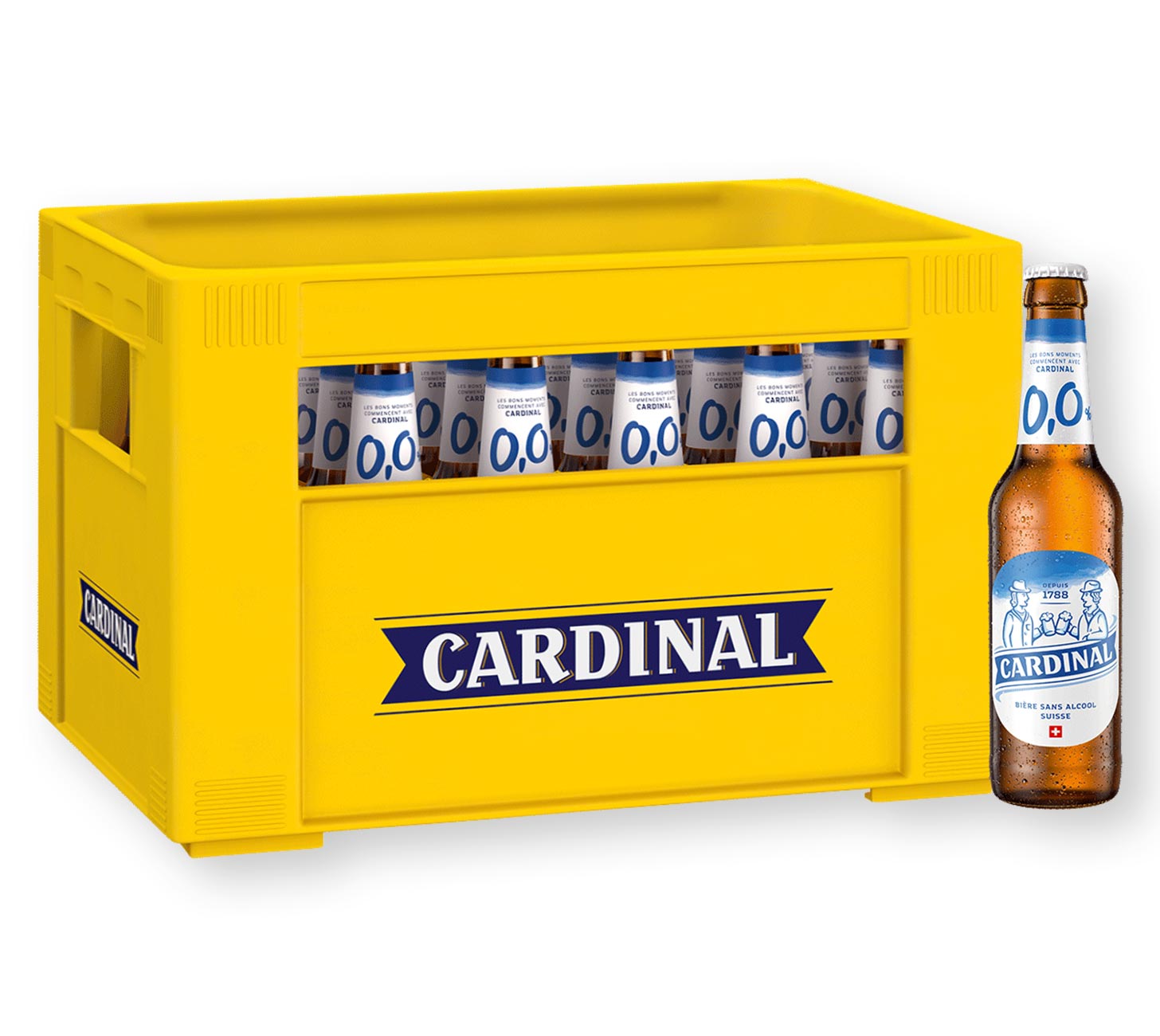 DE: Cardinal 0,0% Bier 33cl 24-Harasse – alkoholfreies Schweizer Bier
FR: Cardinal 0,0% biere 33cl 24-pack – biere suisse sans alcool rafraichissante
IT: Cardinal 0,0% birra 33cl 24-confezione – birra svizzera analcolica rinfrescante
Keywords: cardinal, alkoholfrei, 0,0, bier, schweizer bier, feldschloesschen-getraenkeshop