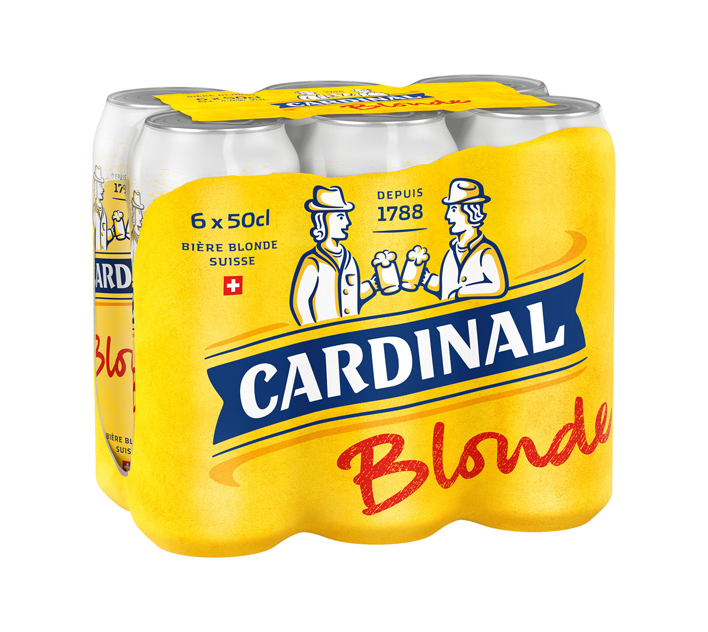DE: Cardinal Blonde Bier 50cl 6-Pack – Schweizer Lagerbier
FR: Cardinal Blonde bière 50cl 6-pack – bière suisse
IT: Cardinal Blonde birra 50cl 6-confezione – birra svizzera