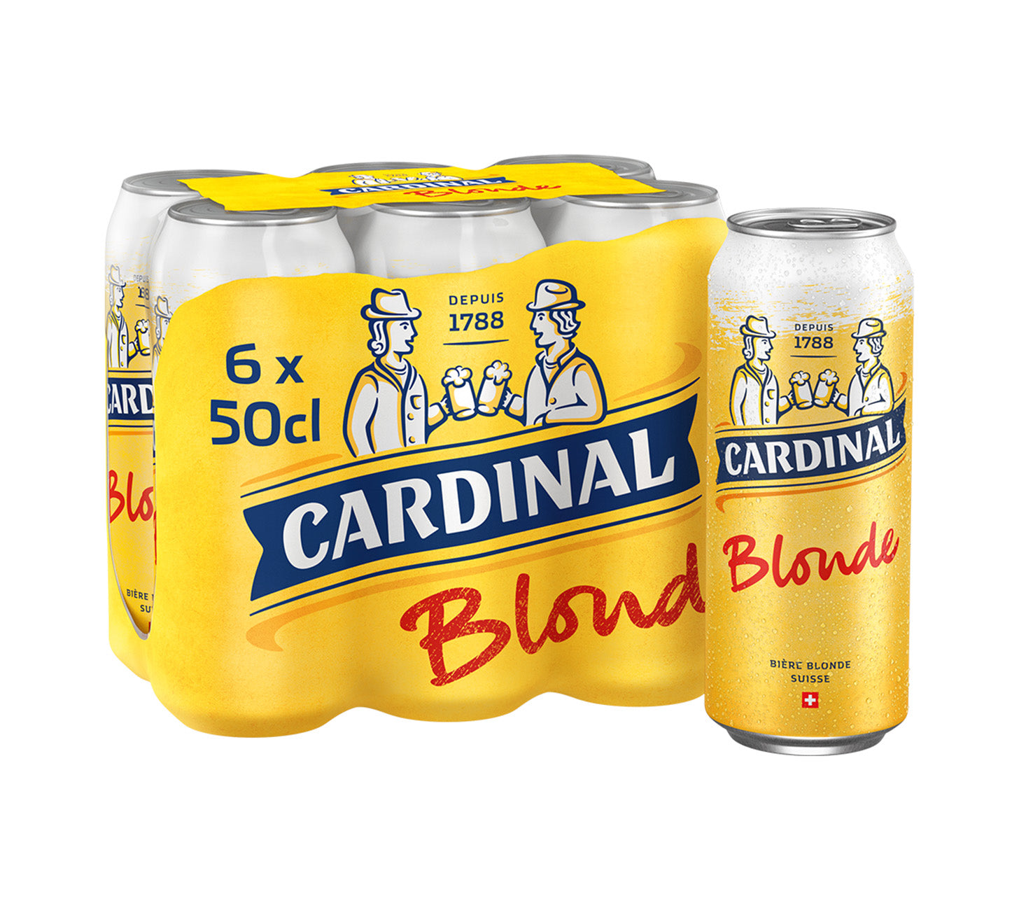 DE: Cardinal Blonde Bier 50cl 6-Pack MHI – mildes Schweizer Lager
FR: Cardinal Blonde bière 50cl 6-pack MHI – bière suisse légère
IT: Cardinal Blonde birra 50cl 6-confezione MHI – birra svizzera chiara