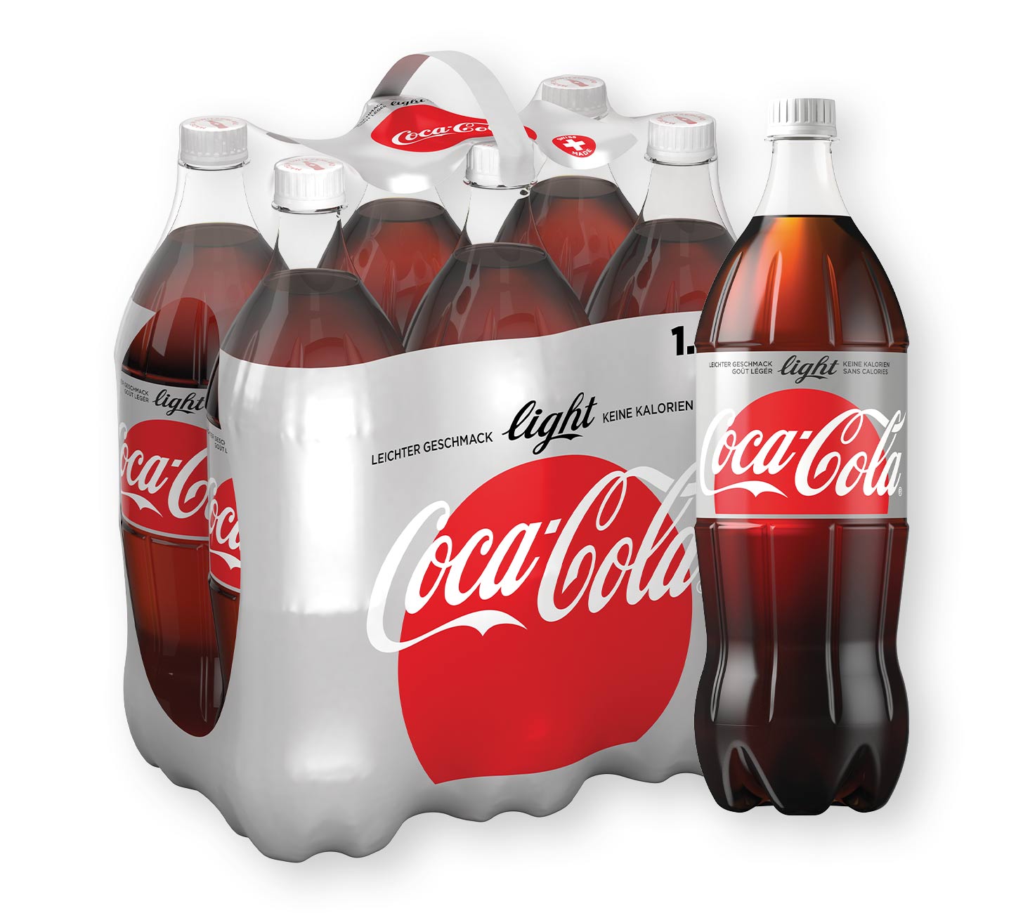 DE: Coca-Cola Light 150cl 6-Pack – leichter Softdrink in Grossflaschen
FR: Coca-Cola Light 150cl 6-pack – boisson legere sans sucre en grandes bouteilles
IT: Coca-Cola Light 150cl 6-confezione – bevanda leggera senza zucchero in grandi bottiglie
Keywords: coca-cola light, softdrink, ohne zucker, 150cl, feldschloesschen-getraenkeshop