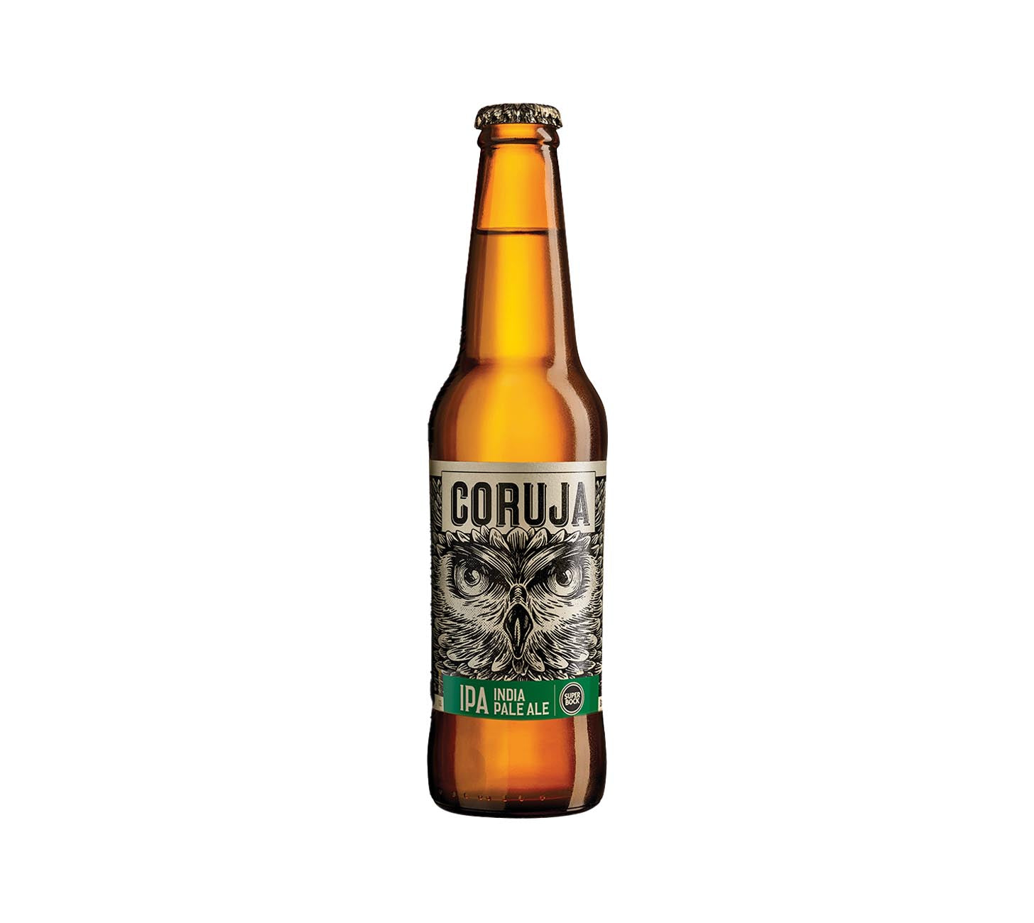 DE: Coruja IPA Bier 33 cl – portugiesisches India Pale Ale mit kräftigem Hopfenaroma in der Glasflasche.
FR: Coruja IPA 33 cl – India Pale Ale portugaise au caractère houblonné en bouteille en verre.
IT: Coruja IPA 33 cl – India Pale Ale portoghese dal gusto intenso di luppolo in bottiglia di vetro.