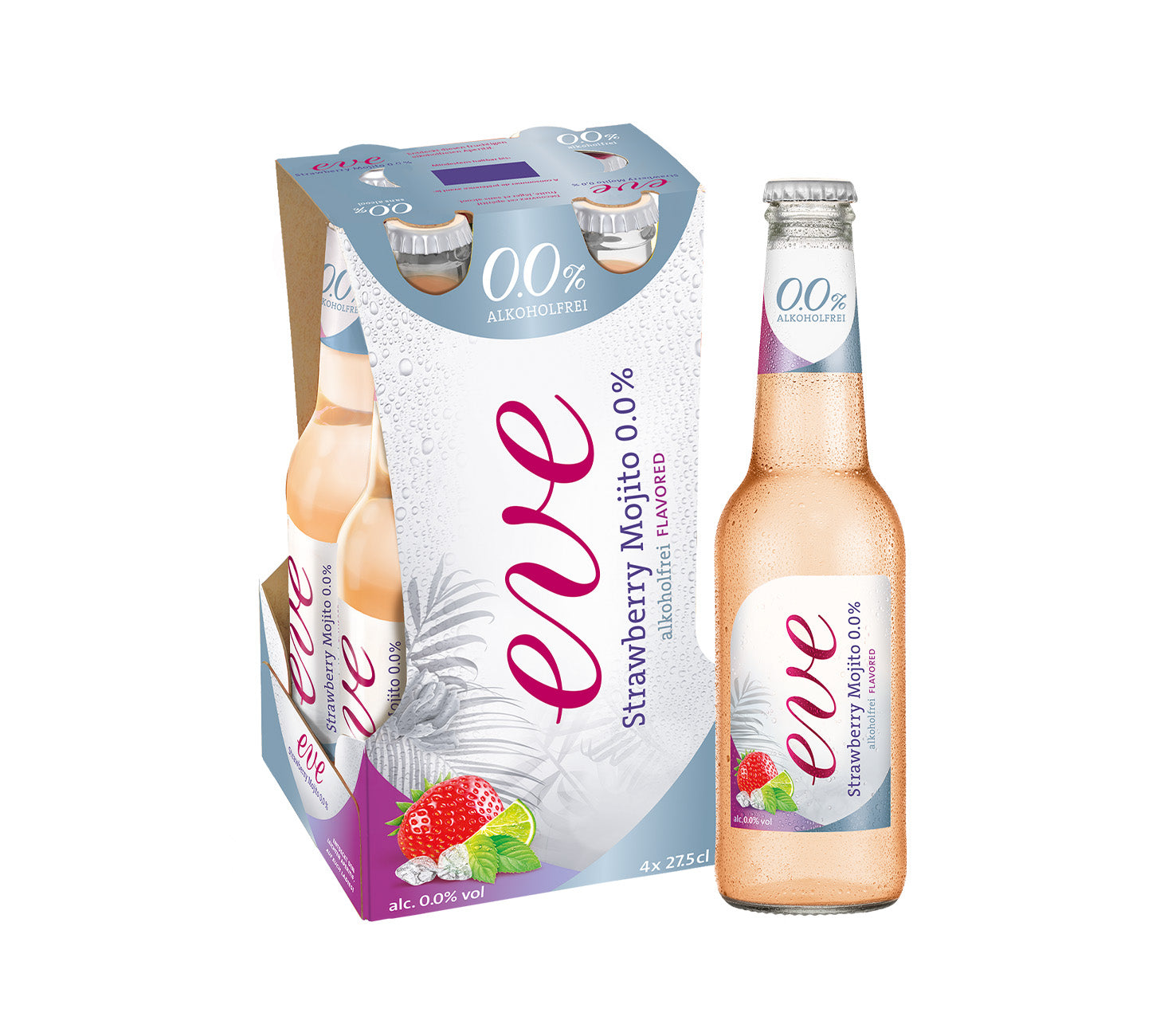 Eve Strawberry Mojito 0.0% alkoholfreies Biermischgetränk 27.5cl 4-Pack