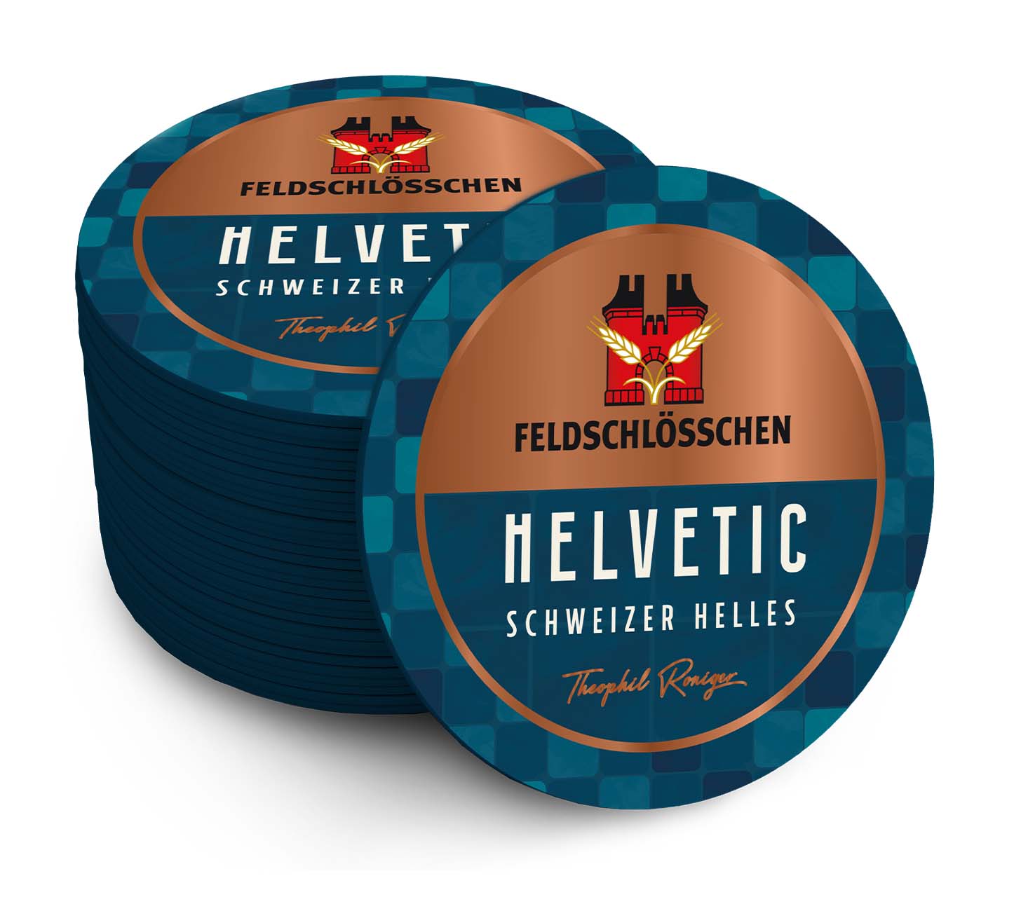 Assiettes à bière Feldschlösschen Helvetic (100 pièces)