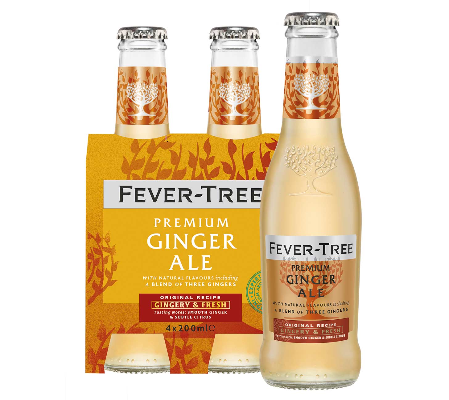 Fever-Tree Ginger Ale Softdrink 20cl 4-Pack