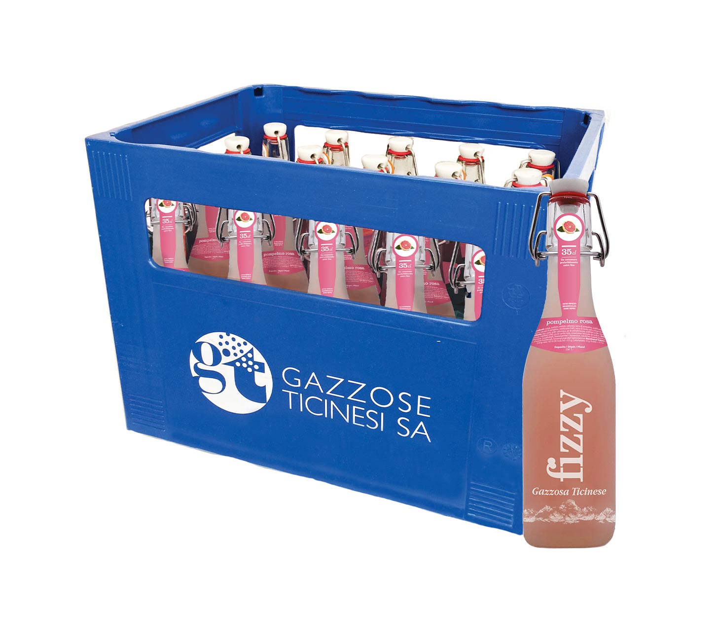 Gazzosa Fizzy Rosa Grapefruit Softdrink 35cl 20-Harasse