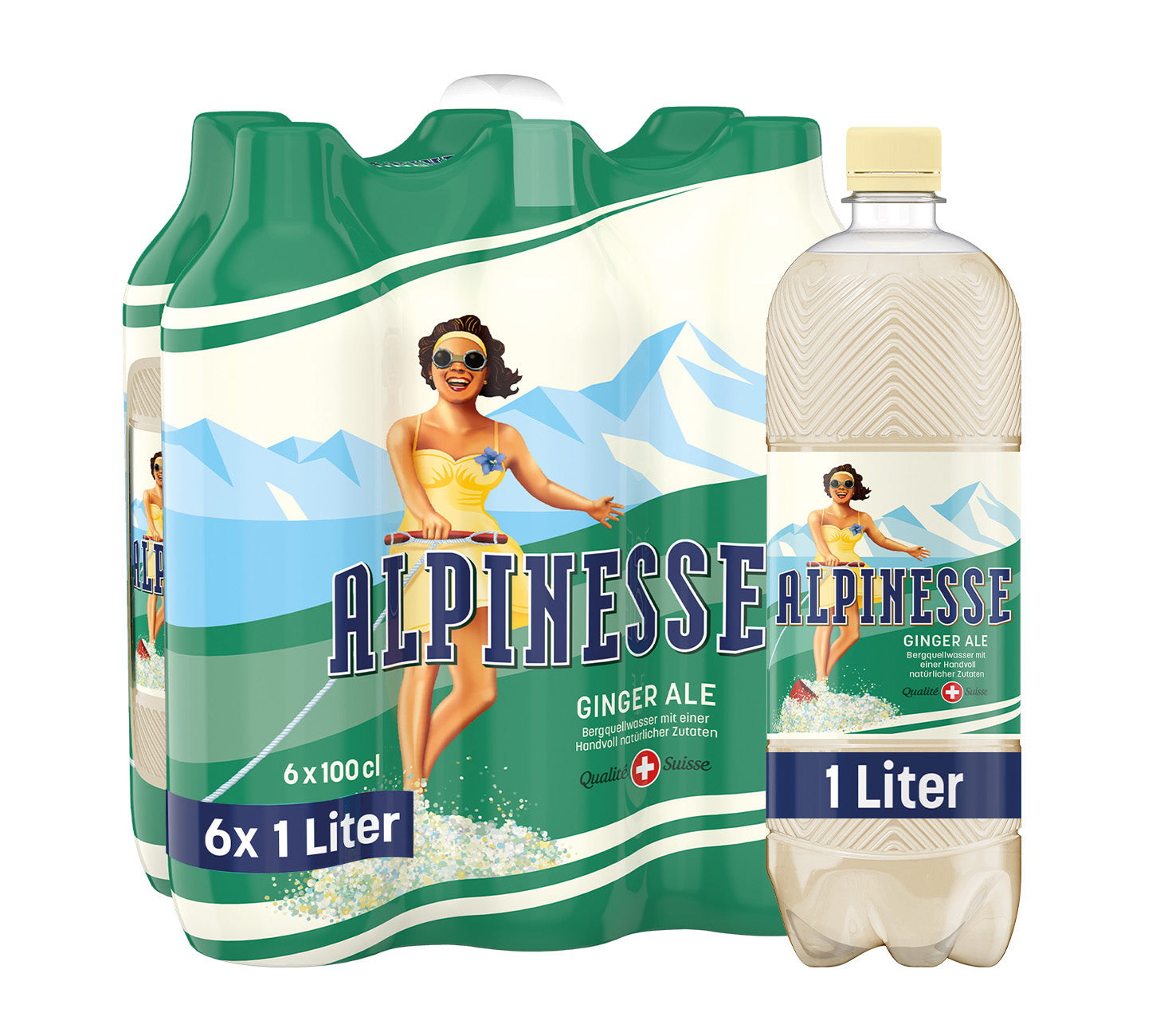DE: Alpinesse Ginger Ale – Softdrink mit Ingweraroma, 100cl
FR: Alpinesse Ginger Ale – boisson gazeuse au gingembre, 100cl
IT: Alpinesse Ginger Ale – bevanda frizzante allo zenzero, 100cl