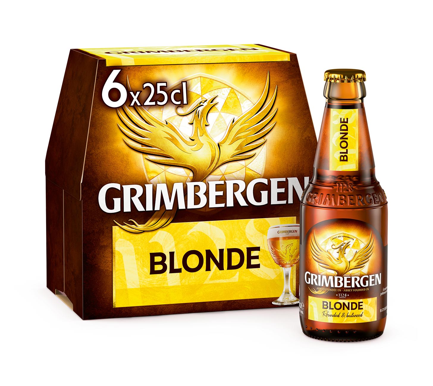 DE: Grimbergen Blonde Bier 25cl 6-Pack – belgisches Klosterbier, goldgelb, Flasche, Set
FR: Grimbergen Blonde biere 25cl 6-Pack – biere blonde, bouteille, coffret
IT: Grimbergen Blonde birra 25cl 6-Pack – birra bionda, bottiglia, confezione
Keywords: grimbergen blonde, belgisches bier, klosterbier, feldschloesschen-getraenkeshop