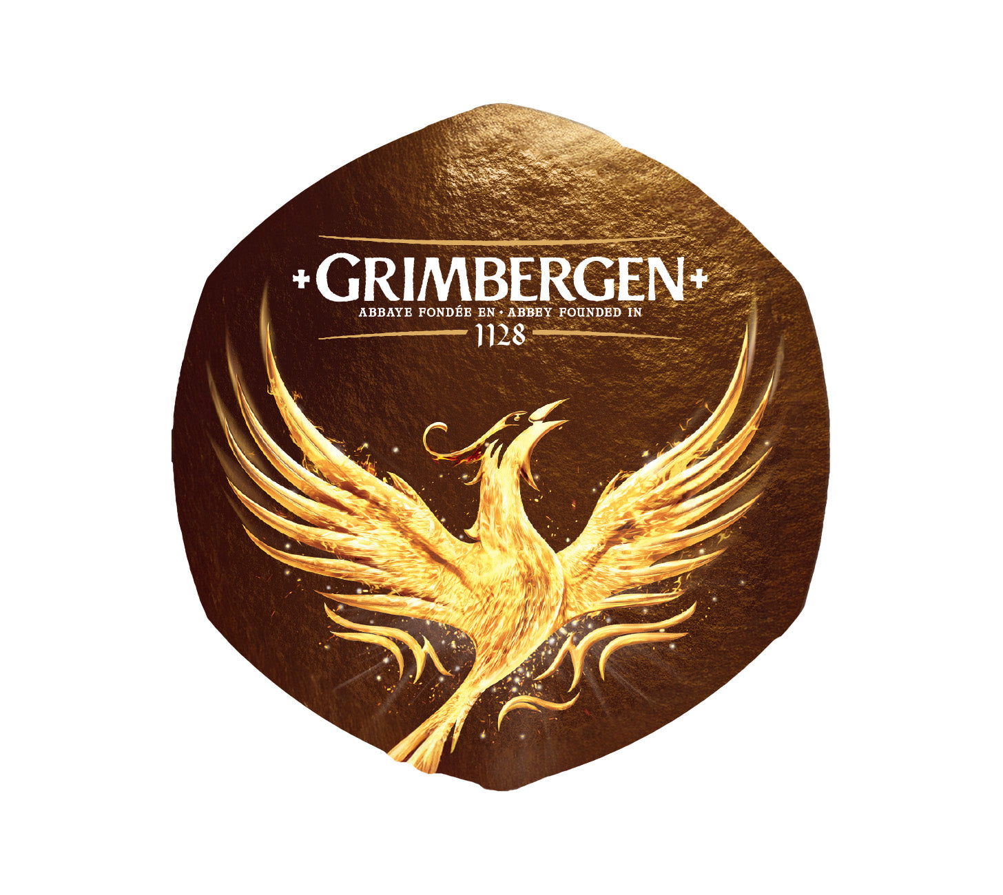 DE: Grimbergen Bierteller Vorderseite – vier Biergläser der Sorten Rouge, Blonde, Blanche und Ambrée mit Logo auf braunem Hintergrund.
FR: Face avant du sous-verre Grimbergen – quatre verres de bière Rouge, Blonde, Blanche et Ambrée avec logo sur fond brun.
IT: Lato frontale del sottobicchiere Grimbergen – quattro bicchieri di birra Rouge, Blonde, Blanche e Ambrée con logo su sfondo marrone.