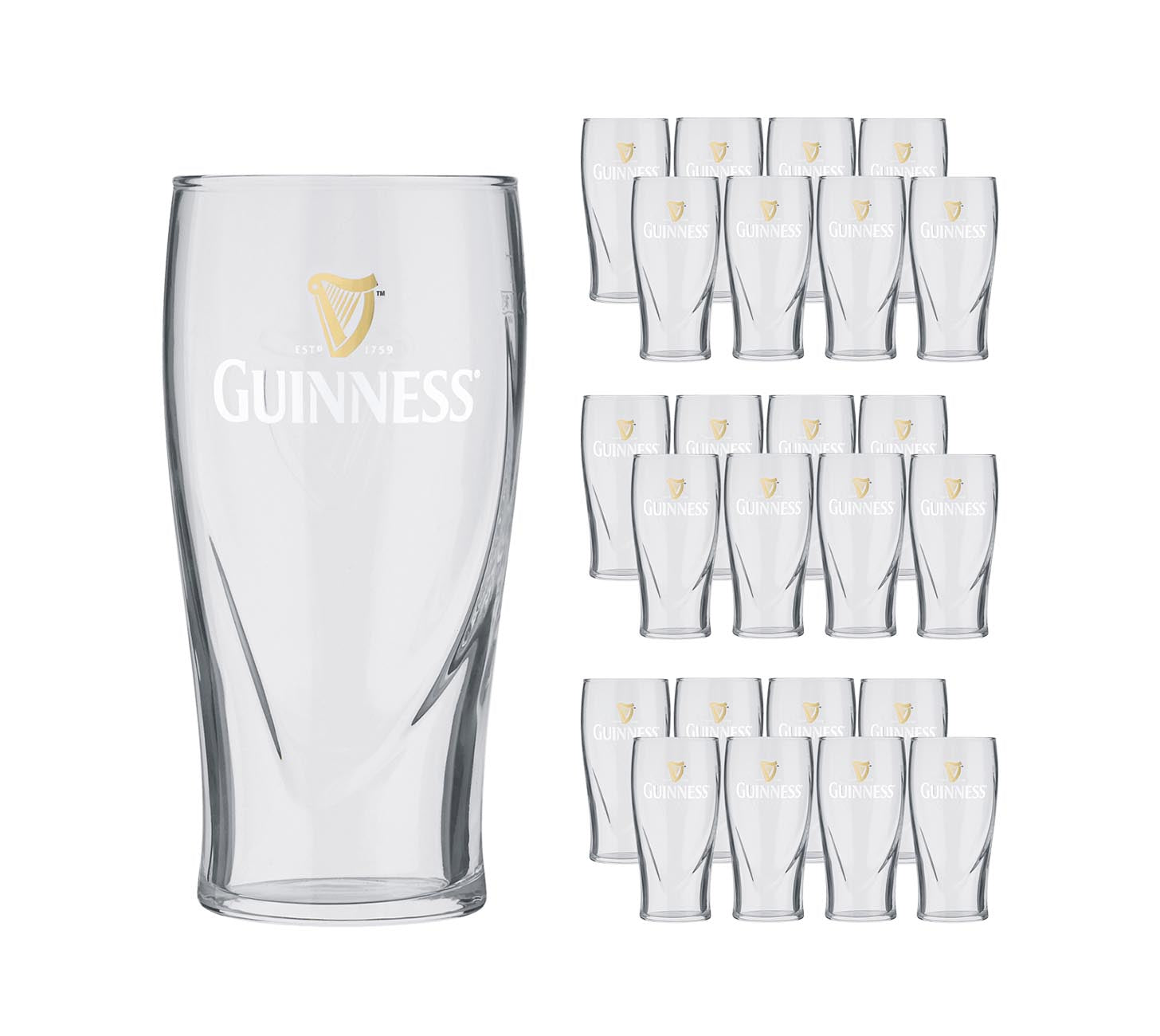 DE: Guinness Pint Glas 24x50cl – robustes Bierglas, Original Design, Vorratspack
FR: Guinness Pint Glas 24x50cl – verre a biere, design original, lot de 24
IT: Guinness Pint Glas 24x50cl – bicchiere da birra, design originale, confezione da 24
Keywords: bierglas, pint glas, guinness, feldschloesschen-getraenkeshop