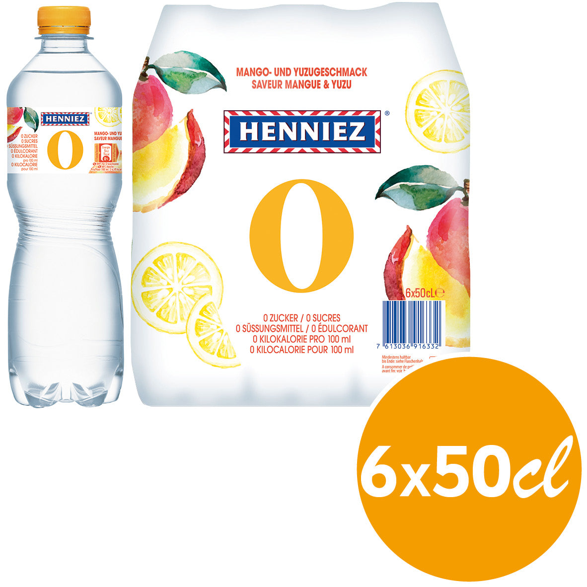 Henniez 0 Mango Yuzu Water 50cl confezione da 6