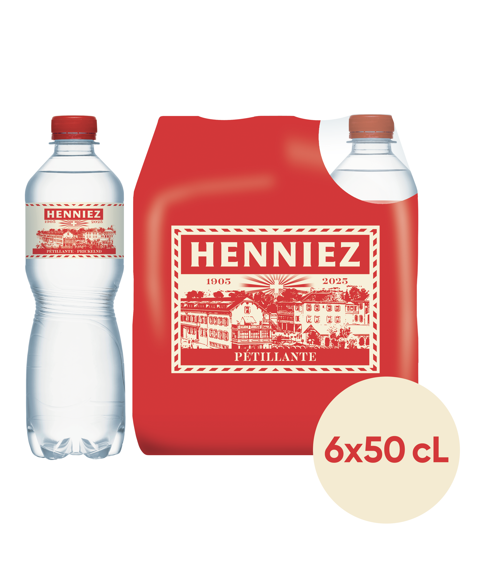 Acqua gassata rossa Henniez 50cl confezione da 6