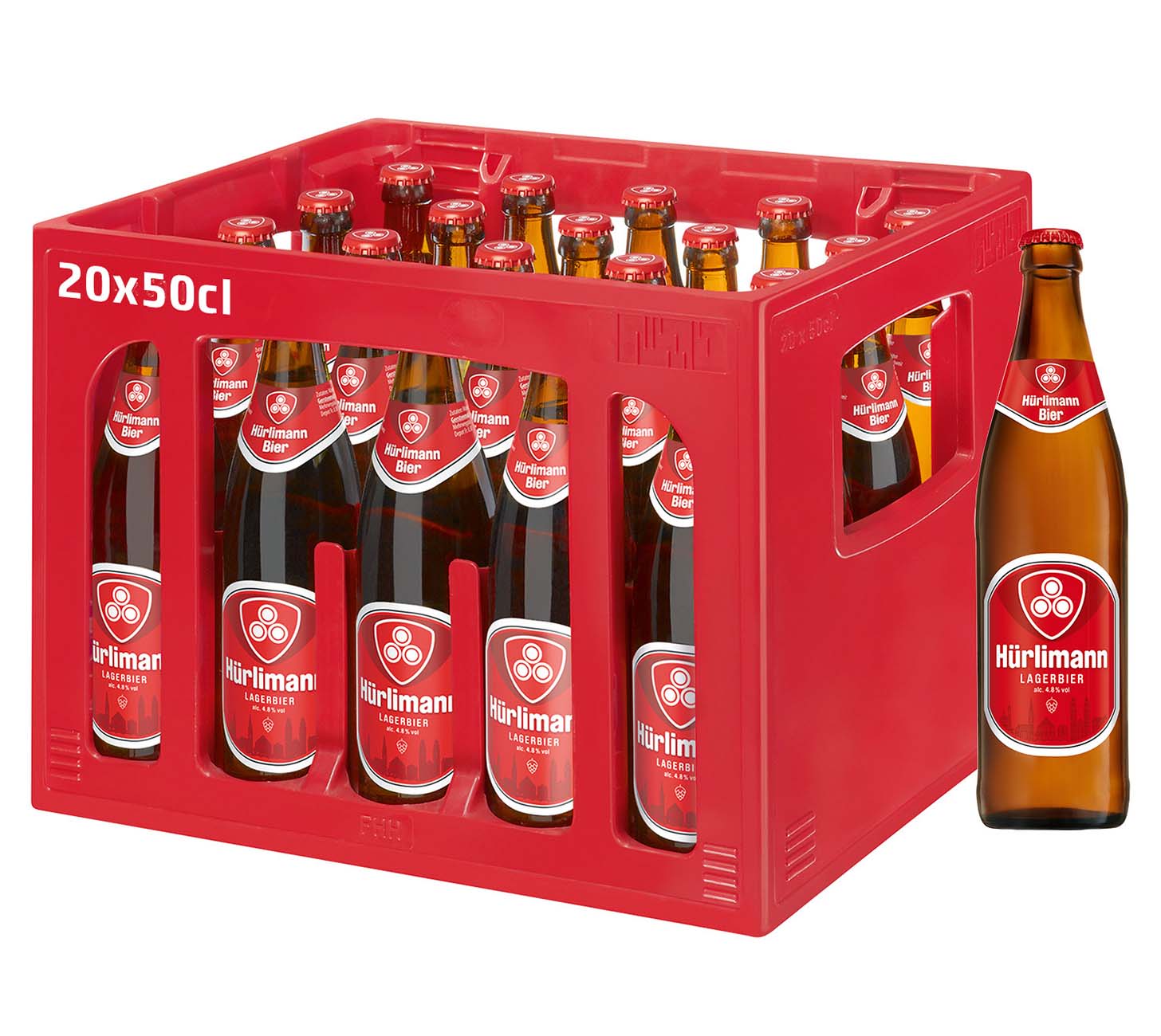 Hürlimann Lager Bier 50cl 20-Harasse