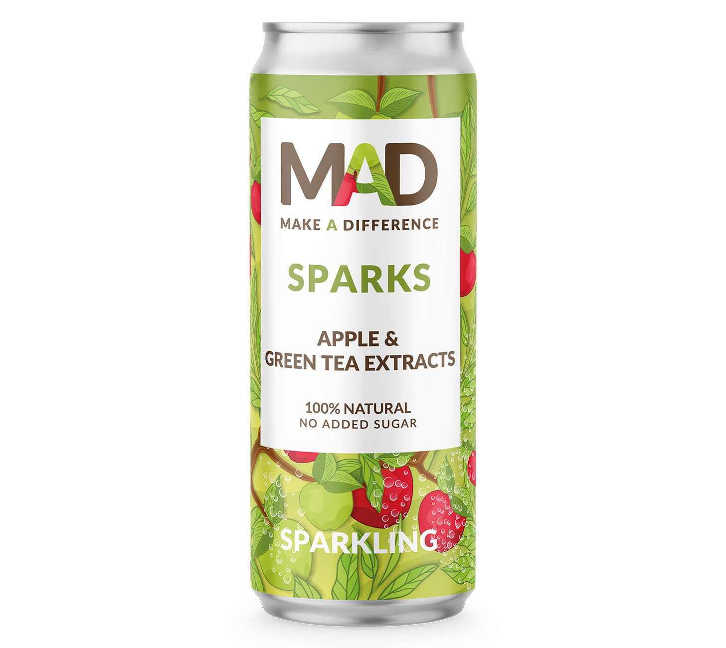 MAD SPARKS Apple & Green Tea (33cl)