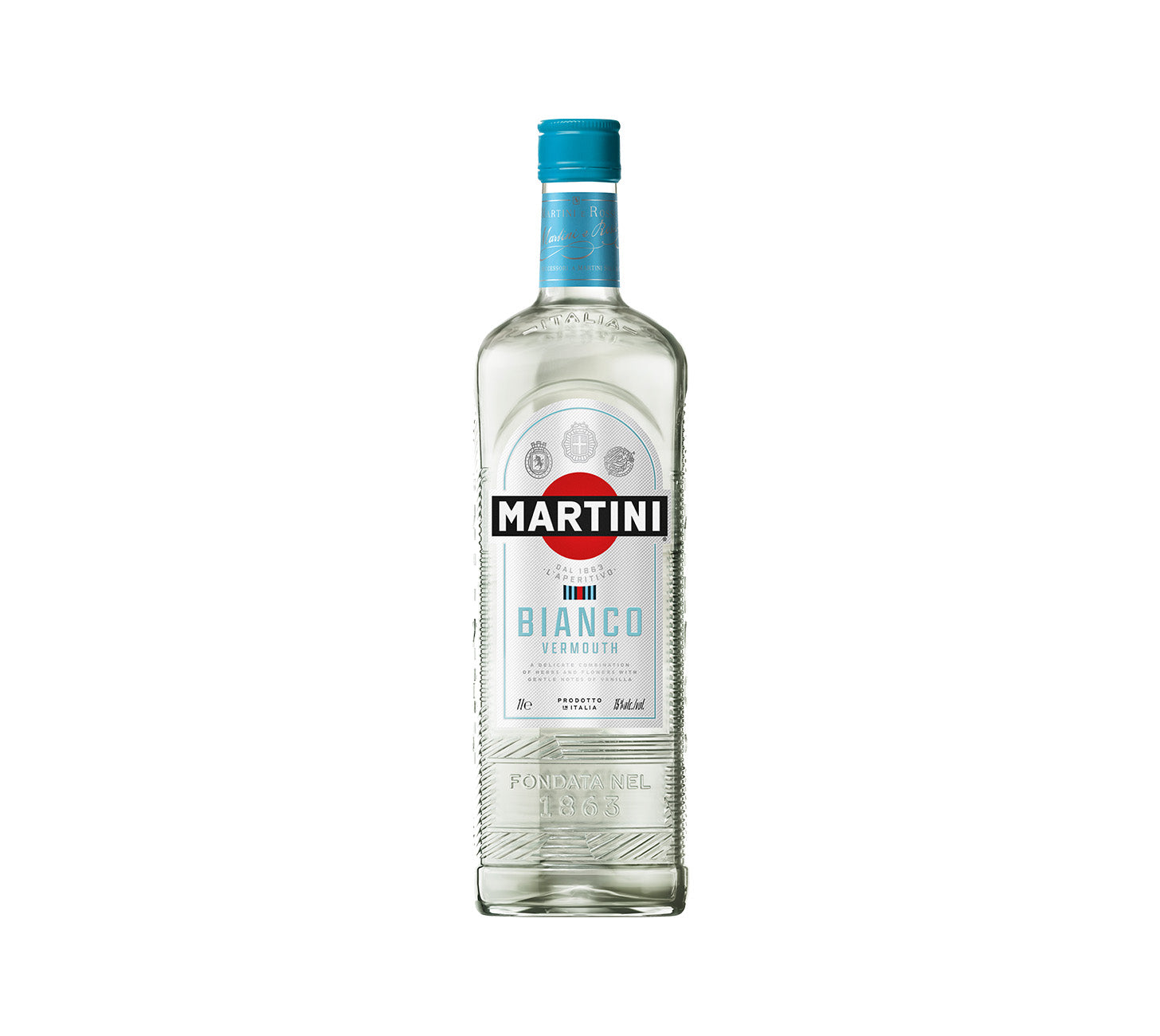 DE: Martini Bianco 100cl – weisser Wermut
FR: Martini Bianco 100cl – vermouth blanc
IT: Martini Bianco 100cl – vermouth bianco