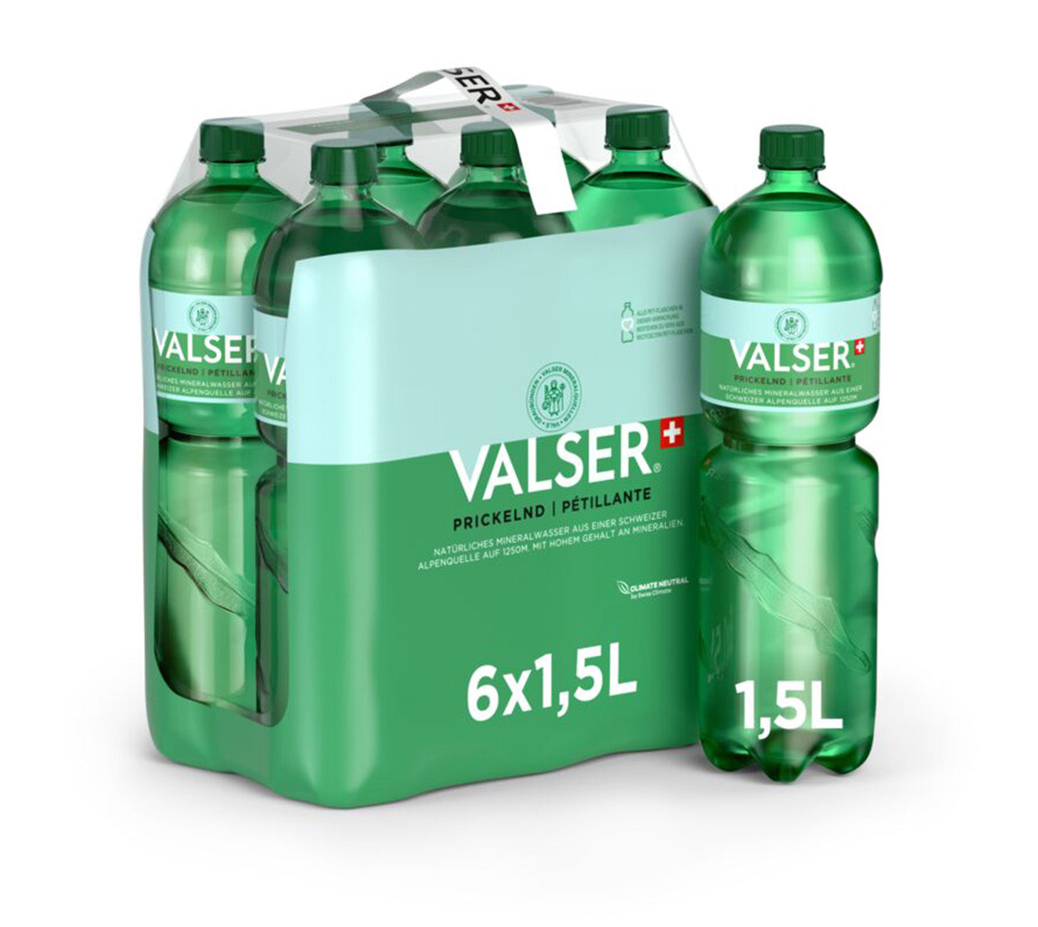 Valser Prickelnd mit CO2 Wasser 150cl 6-Pack