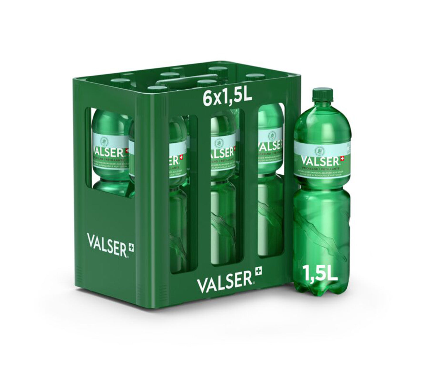 Valser Prickelnd mit CO2 Wasser 150cl 6-Harasse