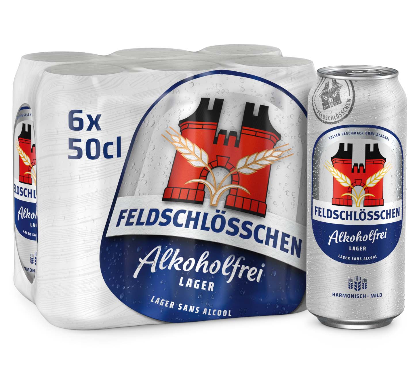 DE: Feldschloesschen Alkoholfrei Lager – alkoholfreies Bier, 6x50 cl Dosen Pack
FR: Feldschloesschen Lager sans alcool – biere sans alcool, pack de 6x50 cl canettes
IT: Feldschloesschen Lager analcolica – birra analcolica, confezione da 6x50 cl lattine
