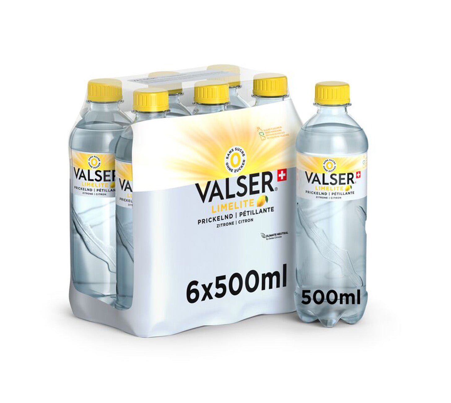 DE: Valser Prickelnd Zitrone Wasser 50cl 6-Pack – 6 Flaschen spritziges Alpenmineralwasser mit Zitronengeschmack, erfrischend und leicht. Keywords: valser, mineralwasser, zitrone, feldschloesschen-getraenkeshop
FR: Valser Petillant Citron Eau 50cl 6-Pack – 6 bouteilles d’eau minerale petillante au gout citron, rafraichissantes et legeres. Keywords: valser, eau petillante, citron, feldschloesschen-getraenkeshop
IT: Valser Frizzante Limone Acqua 50cl 6-Pack – 6 bottiglie di acqua minerale frizzante con gust