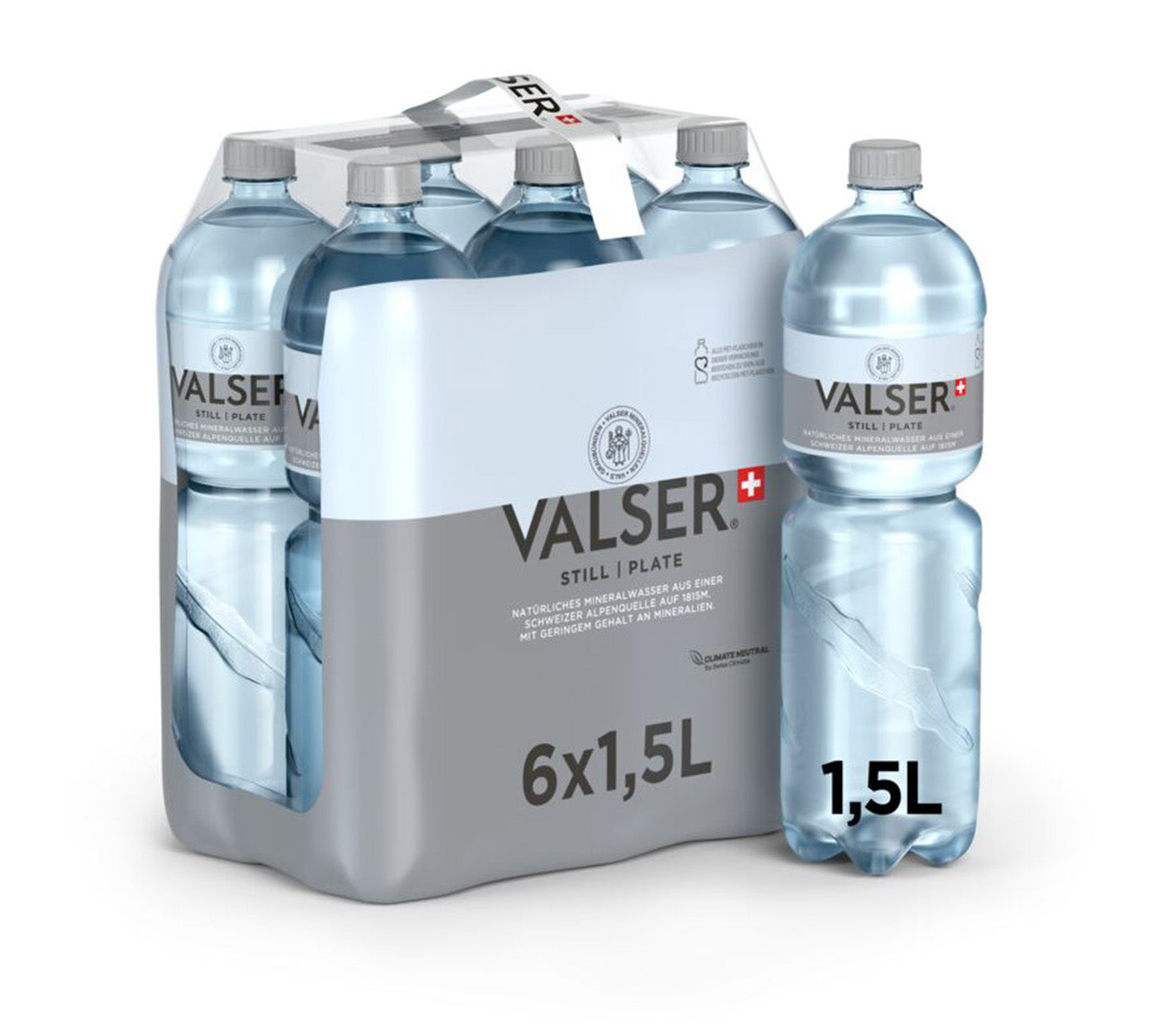 DE: Valser Still ohne CO2 Wasser 150cl 6-Pack – 6 grosse 1,5-Liter-Flaschen Alpenmineralwasser ohne Kohlensaeure, ideal fuer Familie und Vorrat. Keywords: valser, mineralwasser, stilles wasser, feldschloesschen-getraenkeshop
FR: Valser Still sans CO2 Eau 150cl 6-Pack – 6 grandes bouteilles de 1,5 litre d’eau minerale alpine, sans gaz, ideales pour la famille. Keywords: valser, eau minerale, eau plate, feldschloesschen-getraenkeshop
IT: Valser Still senza CO2 Acqua 150cl 6-Pack – 6 grandi bottiglie da 1,5