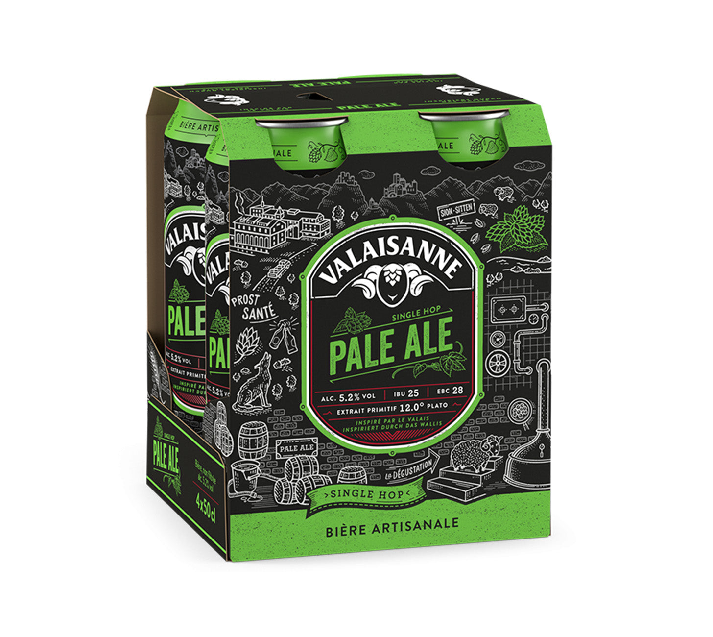 Birra Valaisanne Pale Ale 50cl confezione da 4