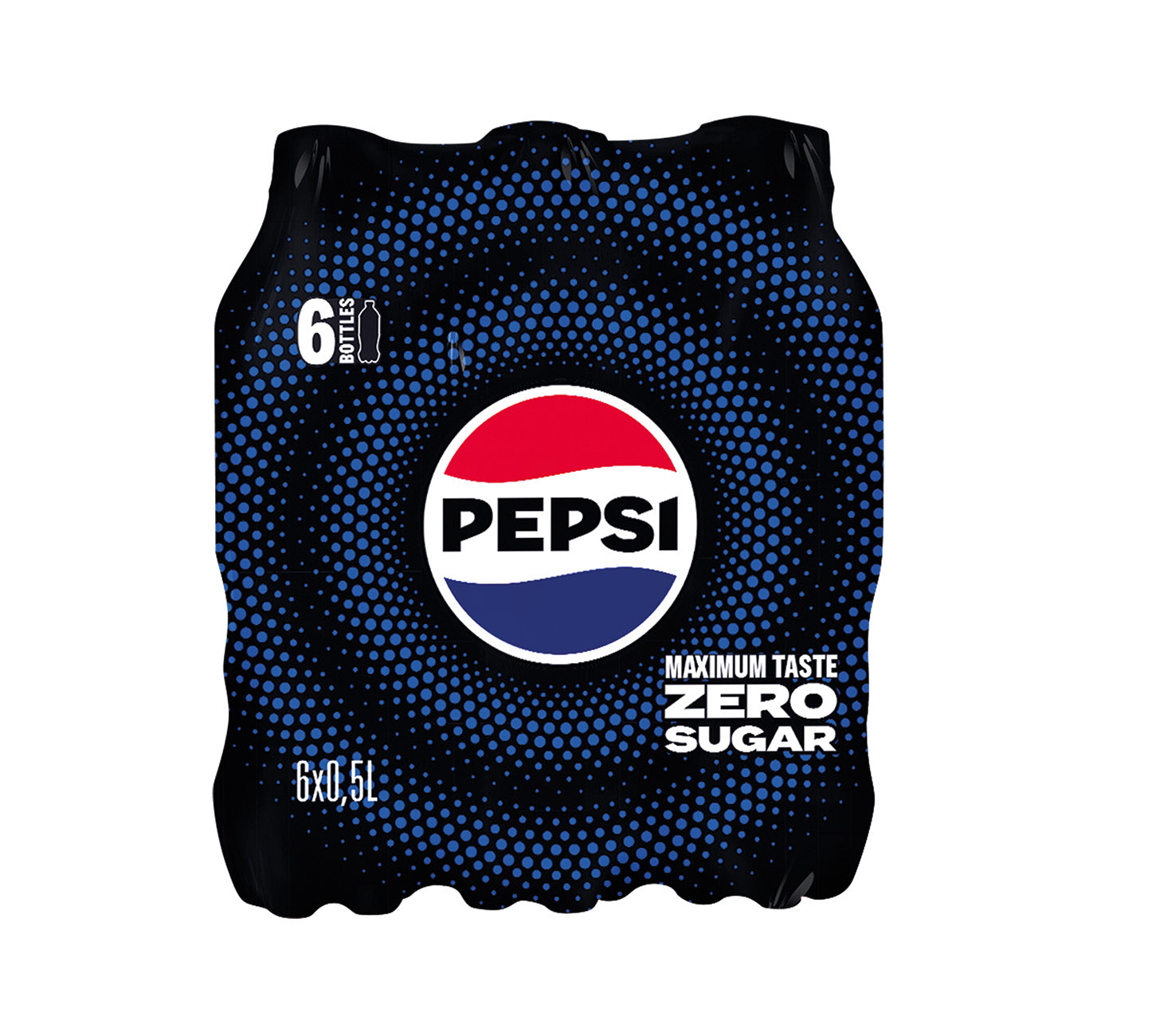 DE: Pepsi Zero 50cl 6-Pack – PET-Flaschen Softdrink ohne Zucker.
FR: Pepsi Zero 50cl 6-Pack – pack de bouteilles soda sans sucre.
IT: Pepsi Zero 50cl 6-Pack – confezione bottiglie soft drink senza zucchero.
