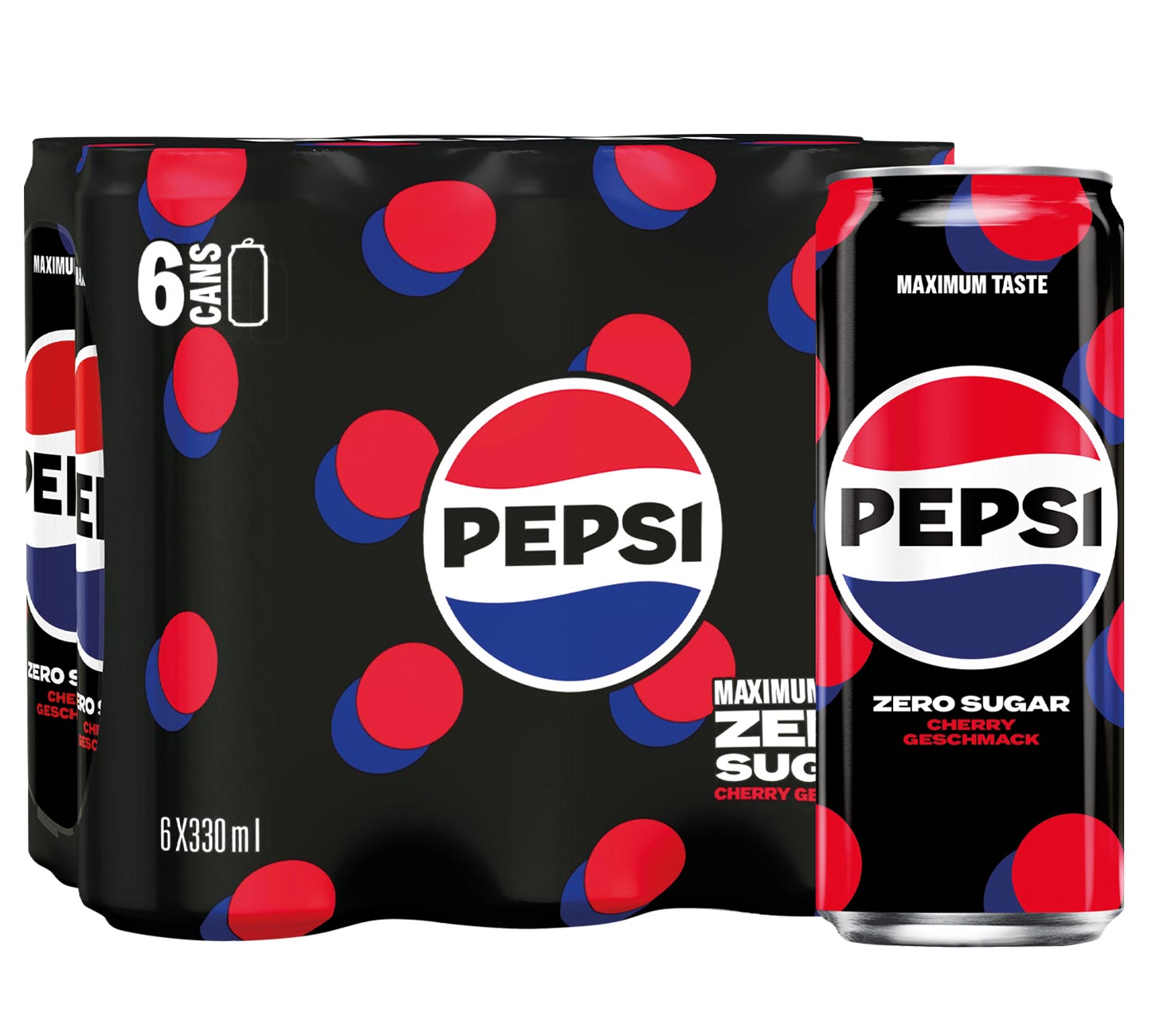 Pepsi Zero Cherry Softdrink 33cl 6-Pack