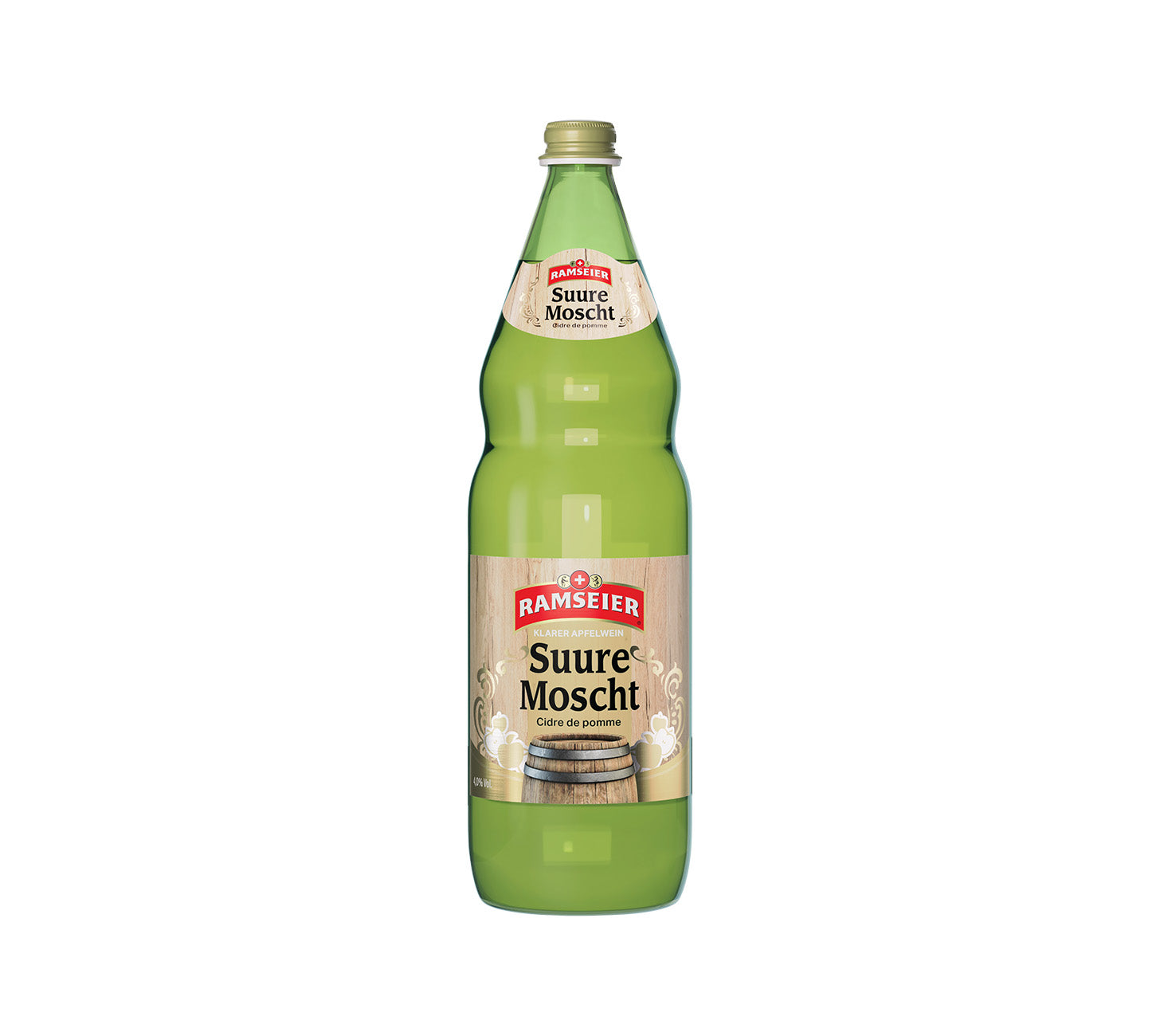• DE: Ramseier Suure Moscht mit Alkohol 100cl 12-Harasse – traditioneller Apfelwein in Literflaschen
• FR: Ramseier Suure Moscht avec alcool 100cl 12-pack – cidre traditionnel en bouteilles d’un litre
• IT: Ramseier Suure Moscht con alcol 100cl 12-cassa – sidro tradizionale in bottiglie da un litro
Keywords: apfelwein, cider, feldschloesschen-getraenkeshop