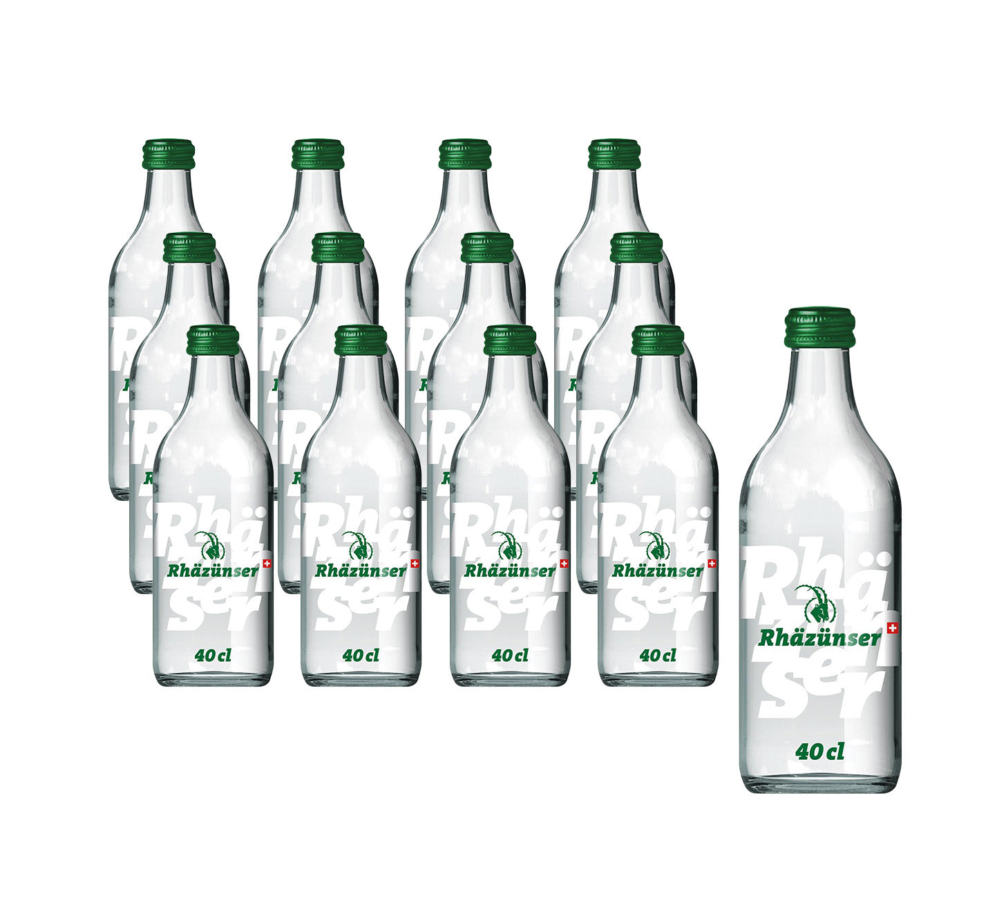 DE: Rhäzünser mit Kohlensäure 40cl 12-Harasse – sprudelndes Mineralwasser in PET-Flaschen.
FR: Rhäzünser gazeuse 40cl 12-Harasse – eau minerale petillante en grandes bouteilles PET.
IT: Rhäzünser frizzante 40cl 12-Harasse – acqua minerale naturale gassata in grandi bottiglie PET.
Keywords: mineralwasser, wasser, rhaezuenser, mit kohlensaeure, sprudel, 80cl harasse, feldschloesschen-getraenkeshop